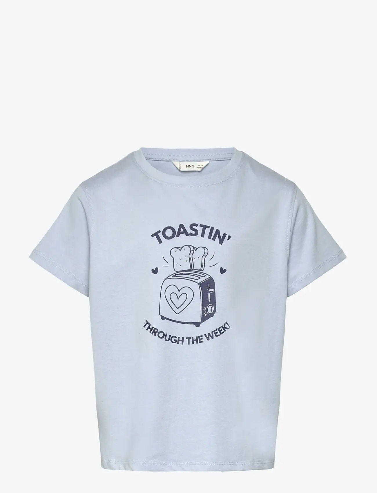 Mango - Short-sleeved printed t-shirt - kurzärmelige - lt-pastel blue - 0