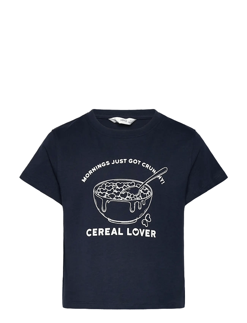 Mango - Short-sleeved printed t-shirt - kurzärmelige - navy - 1