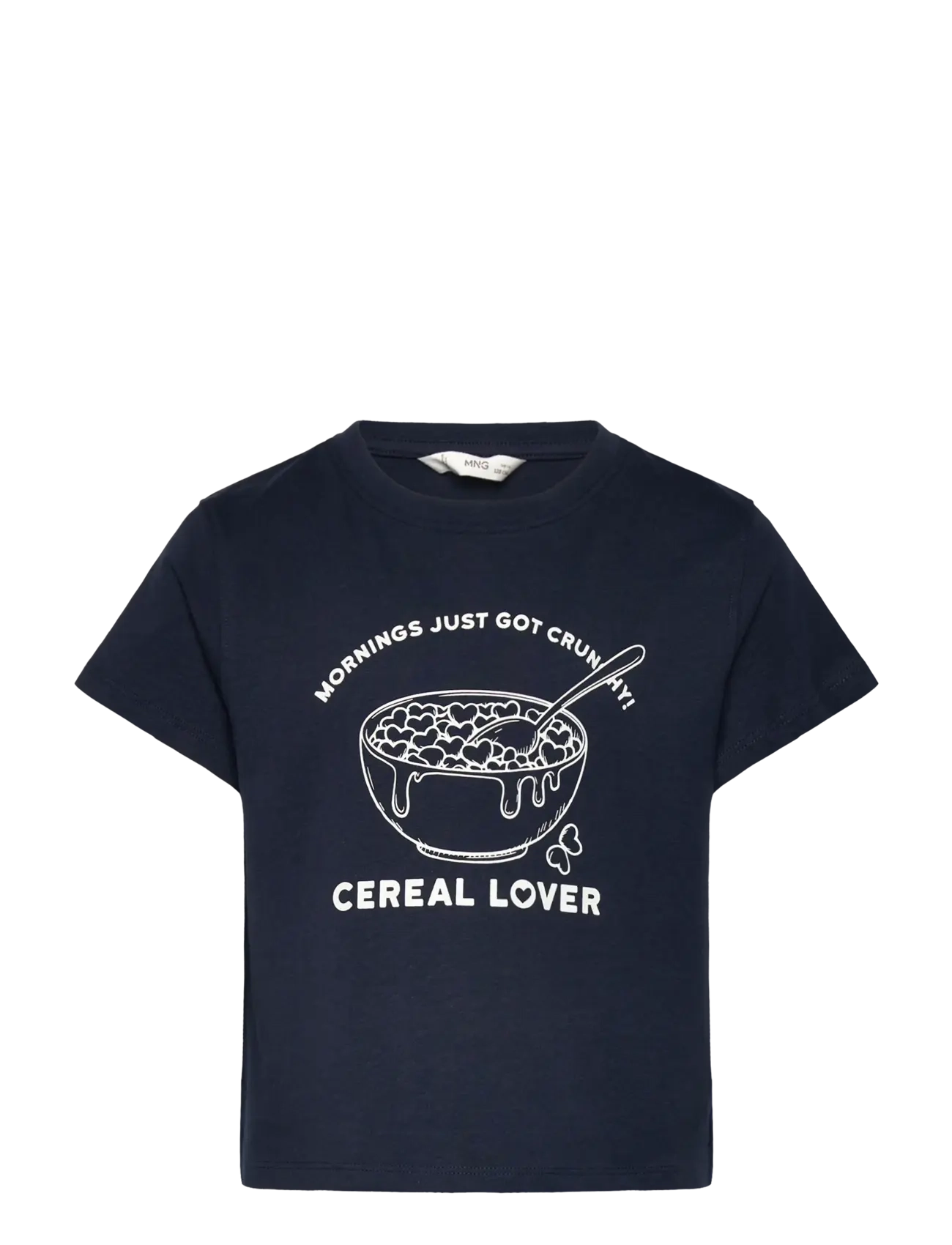 Mango - Short-sleeved printed t-shirt - navy - 1