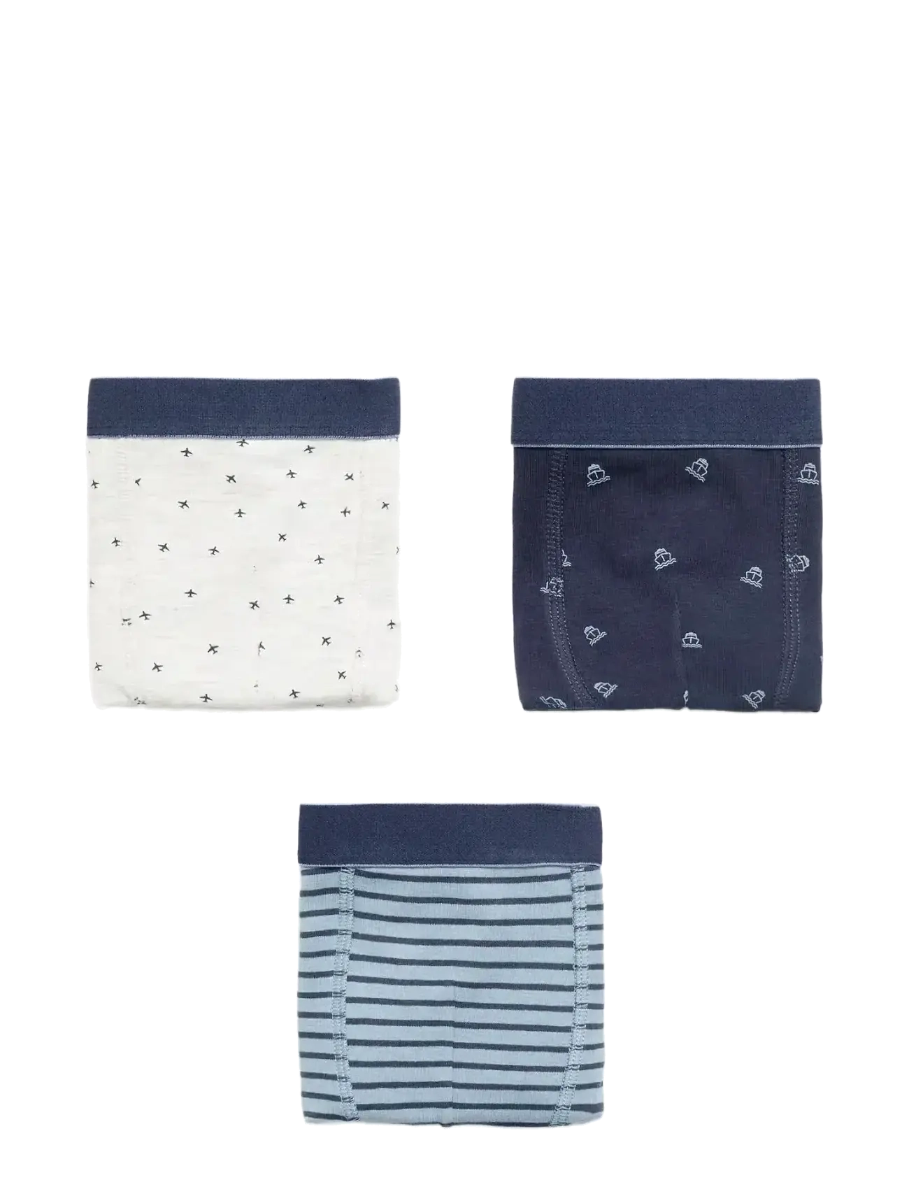 3-pack combined briefs - MEDIUM BLUE