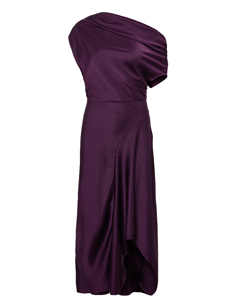 Mango - Asymmetrical satin dress - partykleider - medium purple - 1