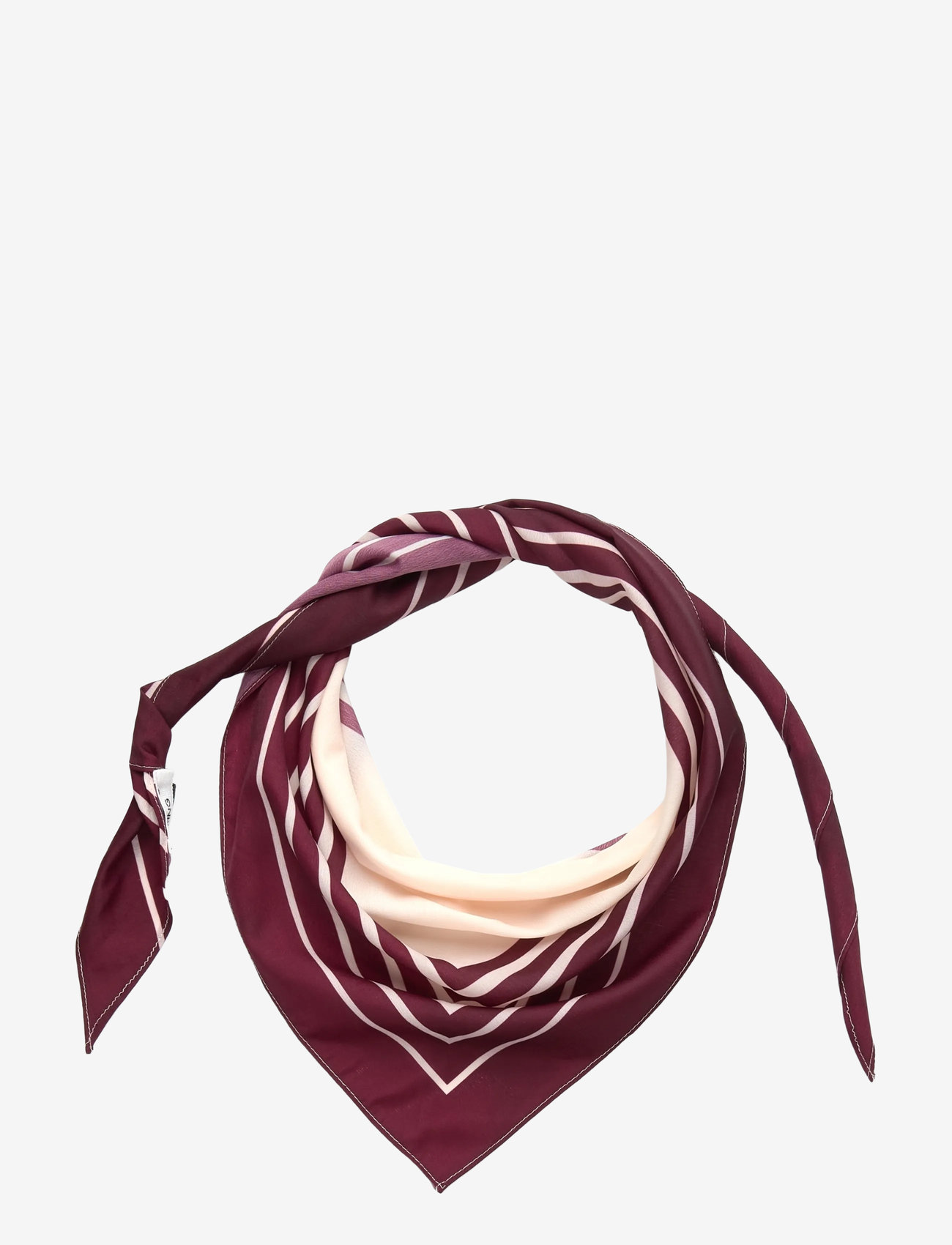 Mango - Striped satin scarf - light beige - 0