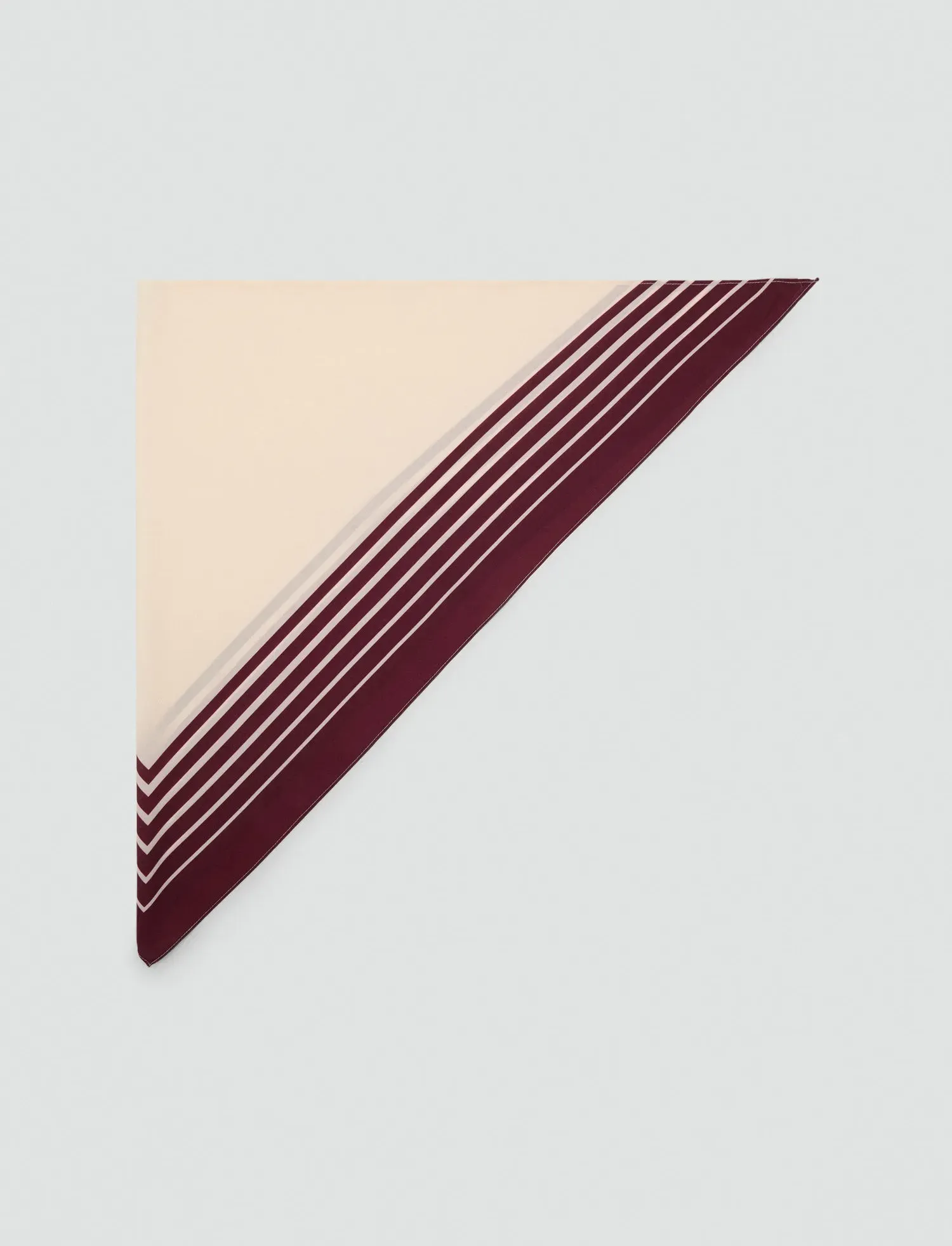 Mango - Striped satin scarf - sjalar - light beige - 3