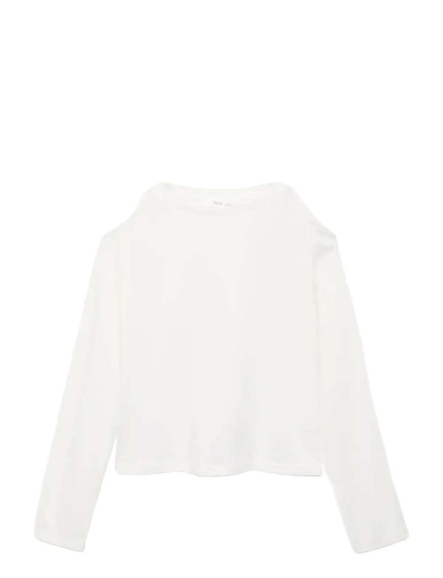 Mango - Cut-out t-shirt - långärmade t-shirts - natural white - 1