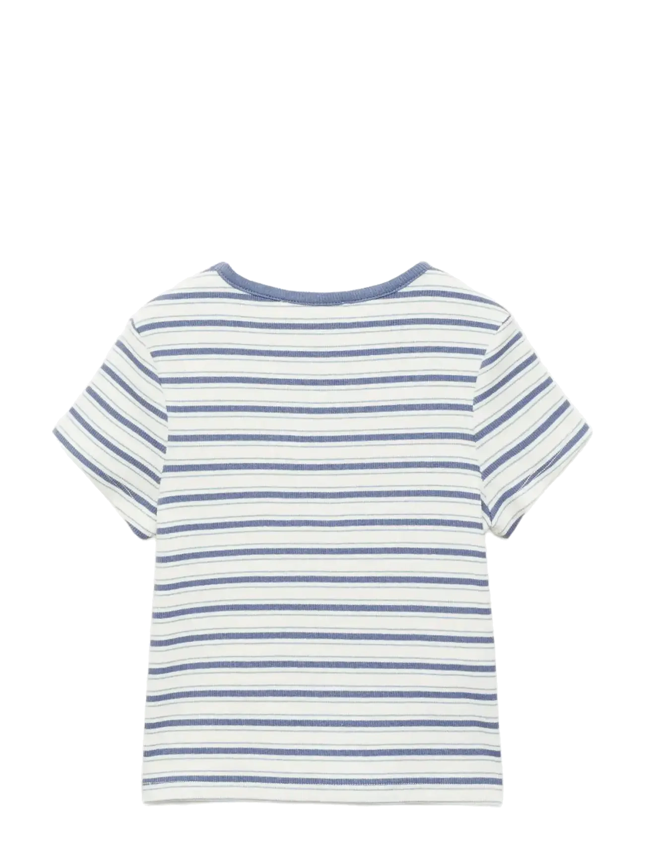 Mango - Striped t-shirt with contrasting collar - natural white - 1
