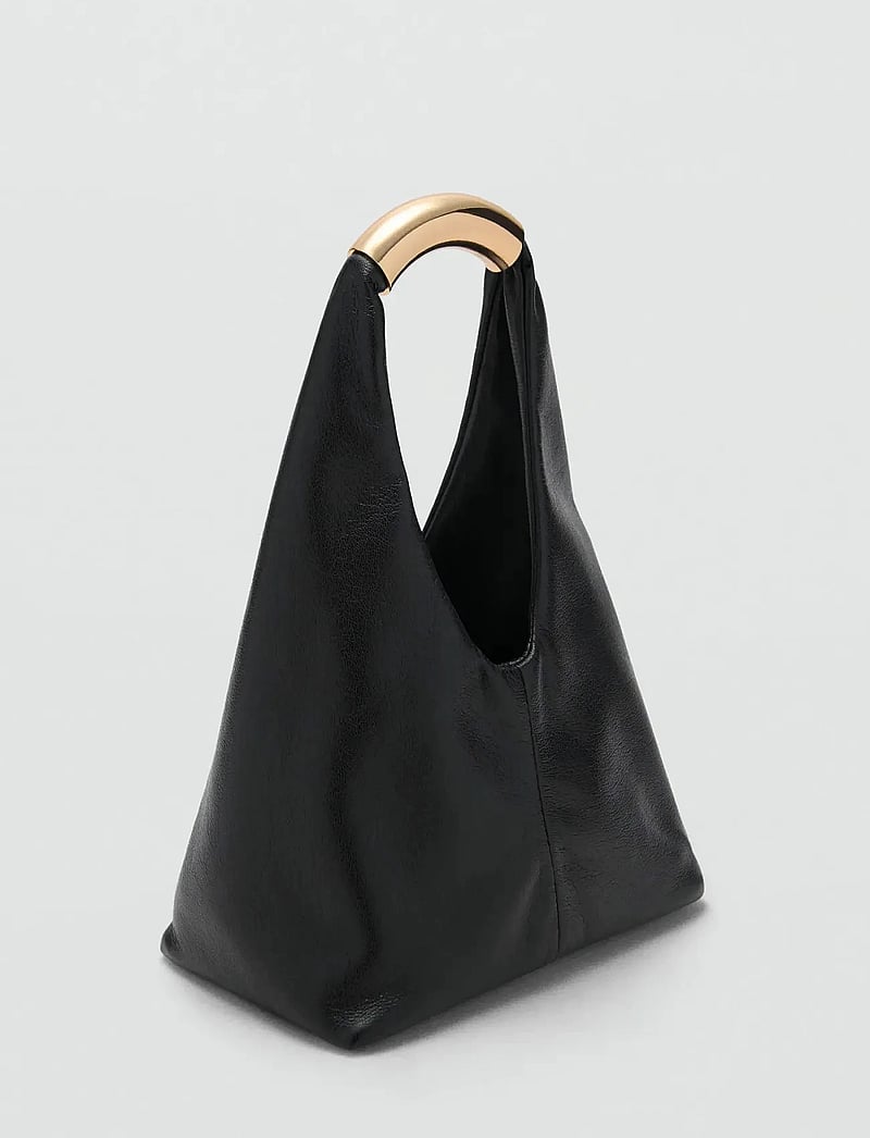 Mango - Handbag with metal handle - erityistilaisuudet - black - 0