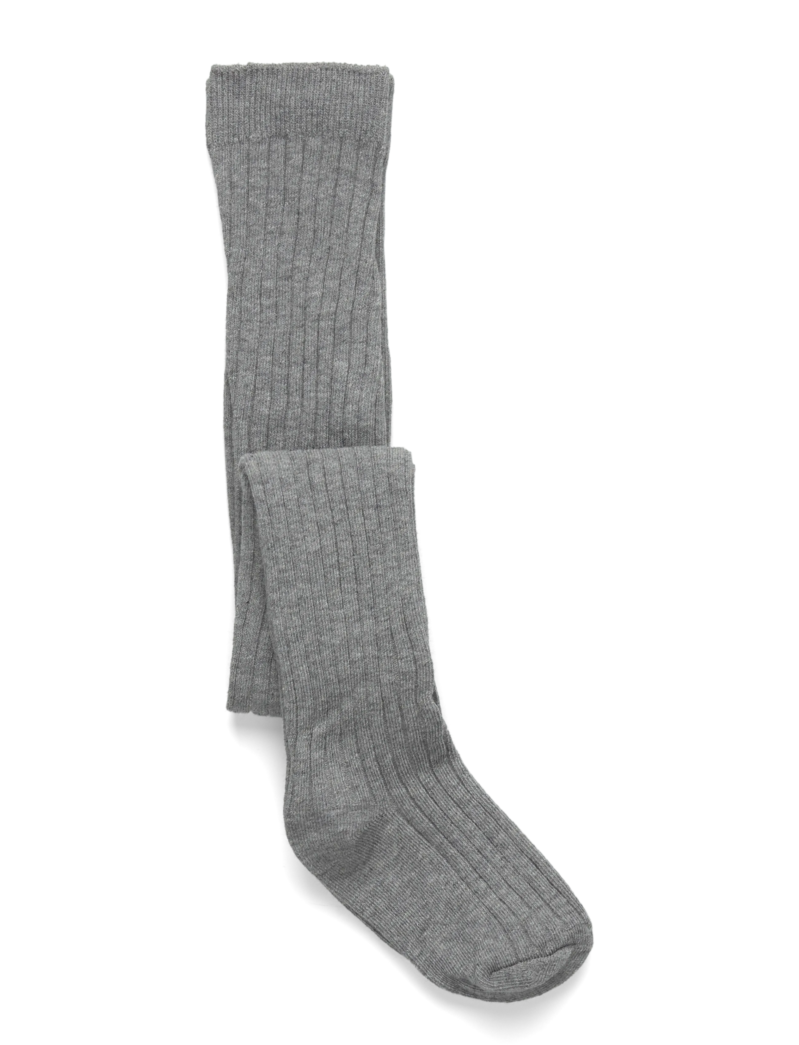 Mango Ribbed Tights, Børn, Ribbede Strømpebukser, Grå, Str: 1