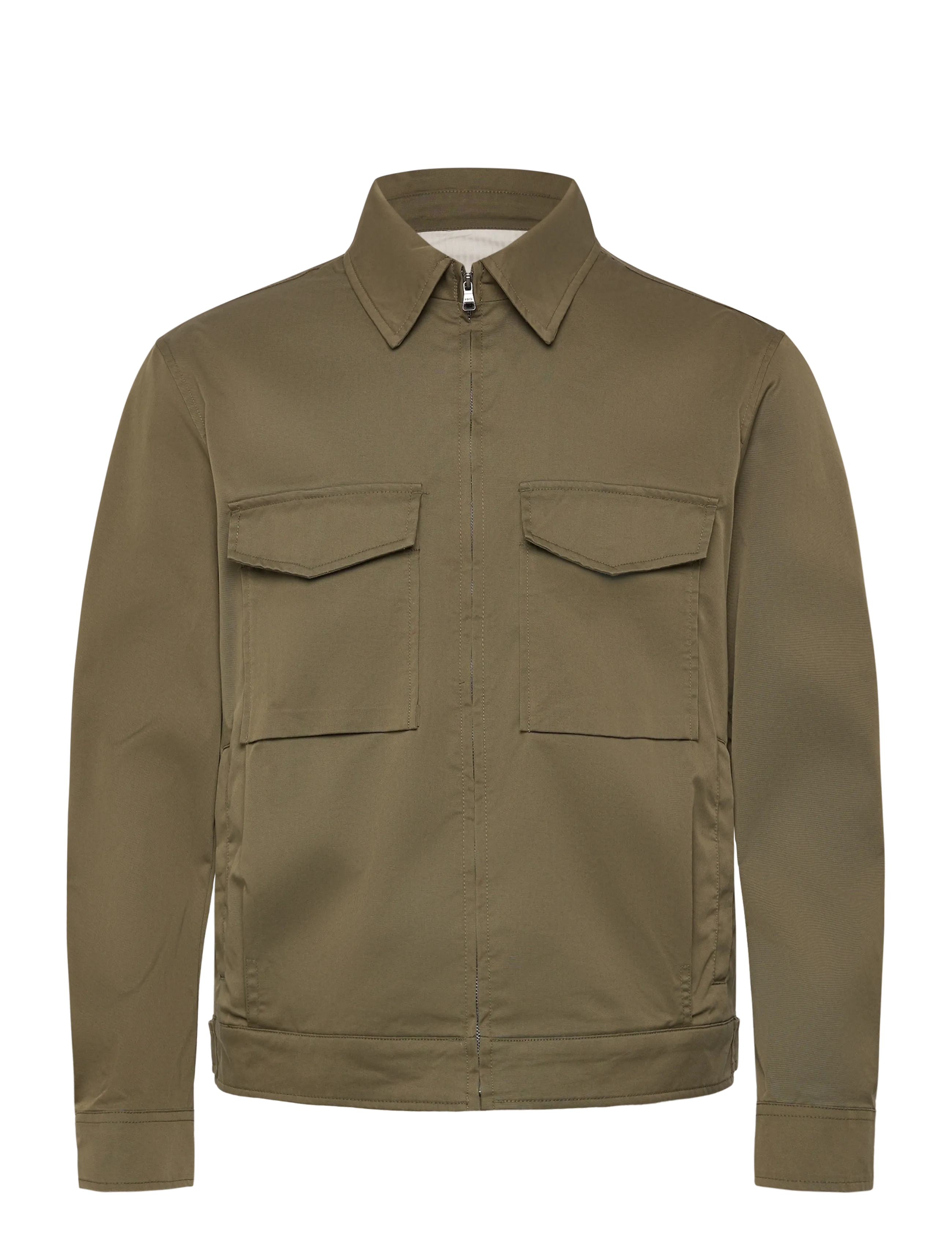 Mango Cotton jacket with pockets - Kleidung - DARK GREEN / khaki/green