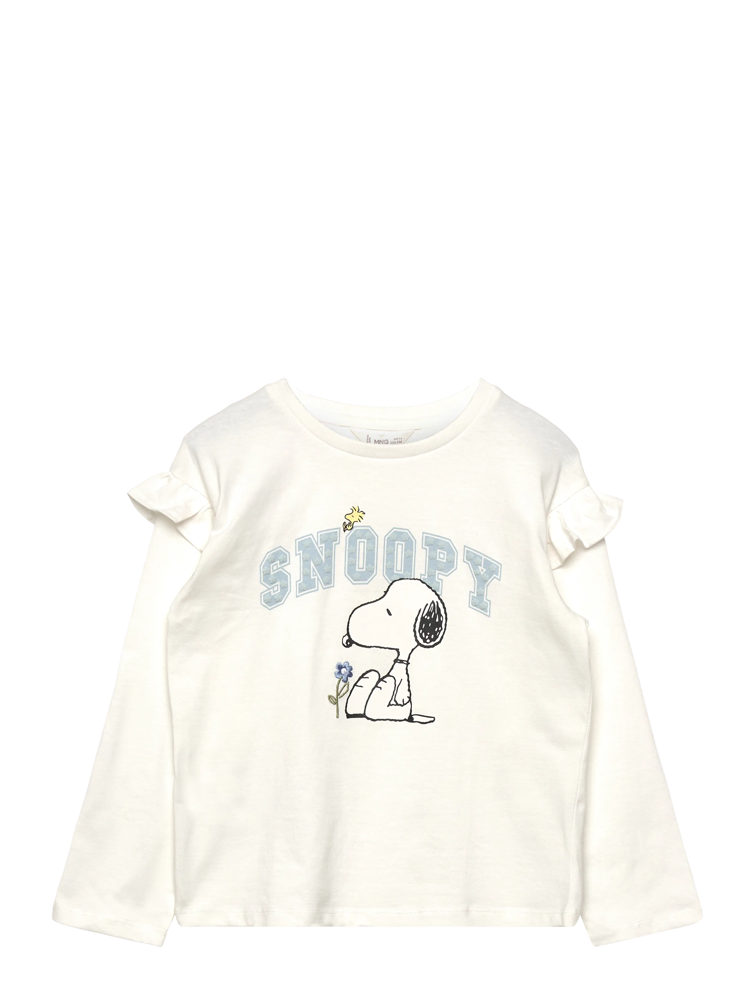 MANGO Snoopy Baumwolle T-Shirt Cream - 5-6 - Kinder