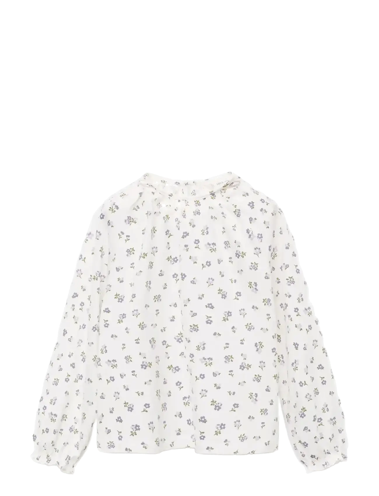 Mango Floral cotton t-shirt - Overdele - NATURAL WHITE / cream