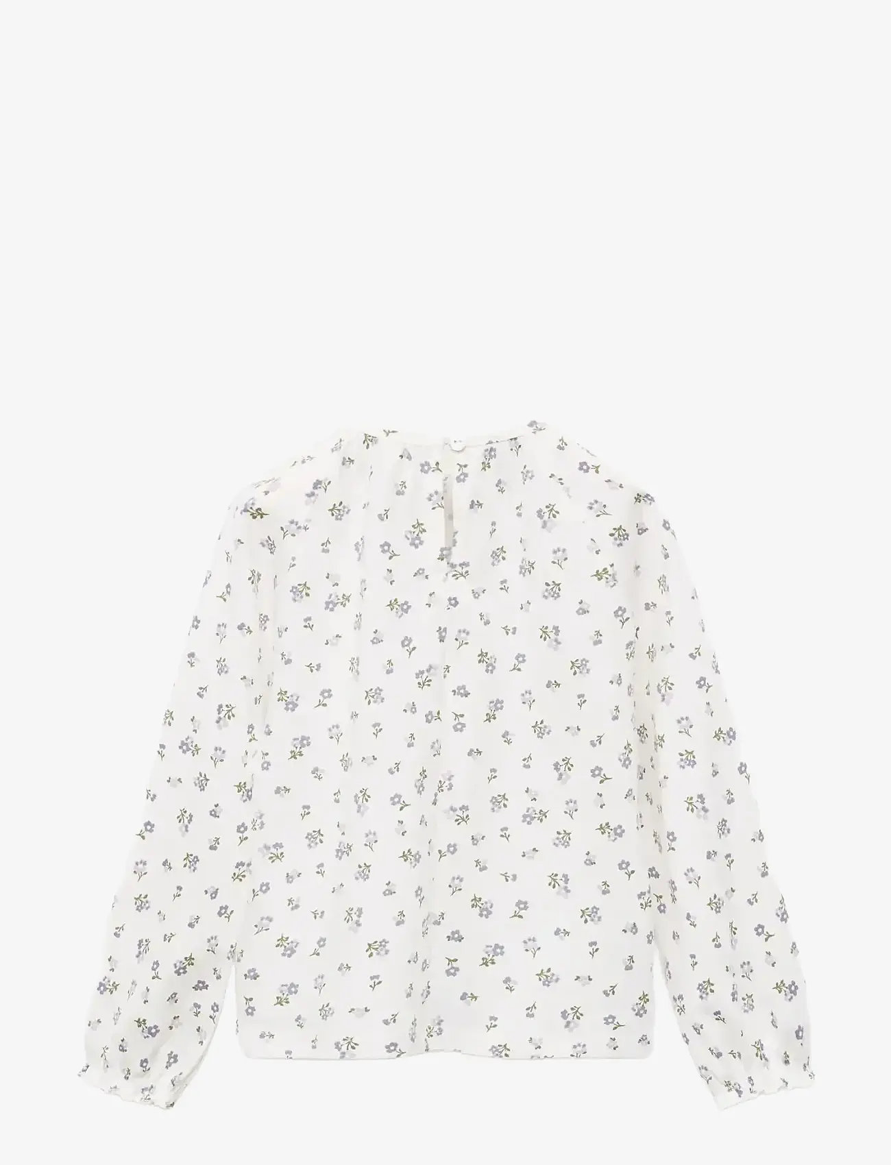Mango - Floral cotton t-shirt - langærmede t-shirts - natural white - 2