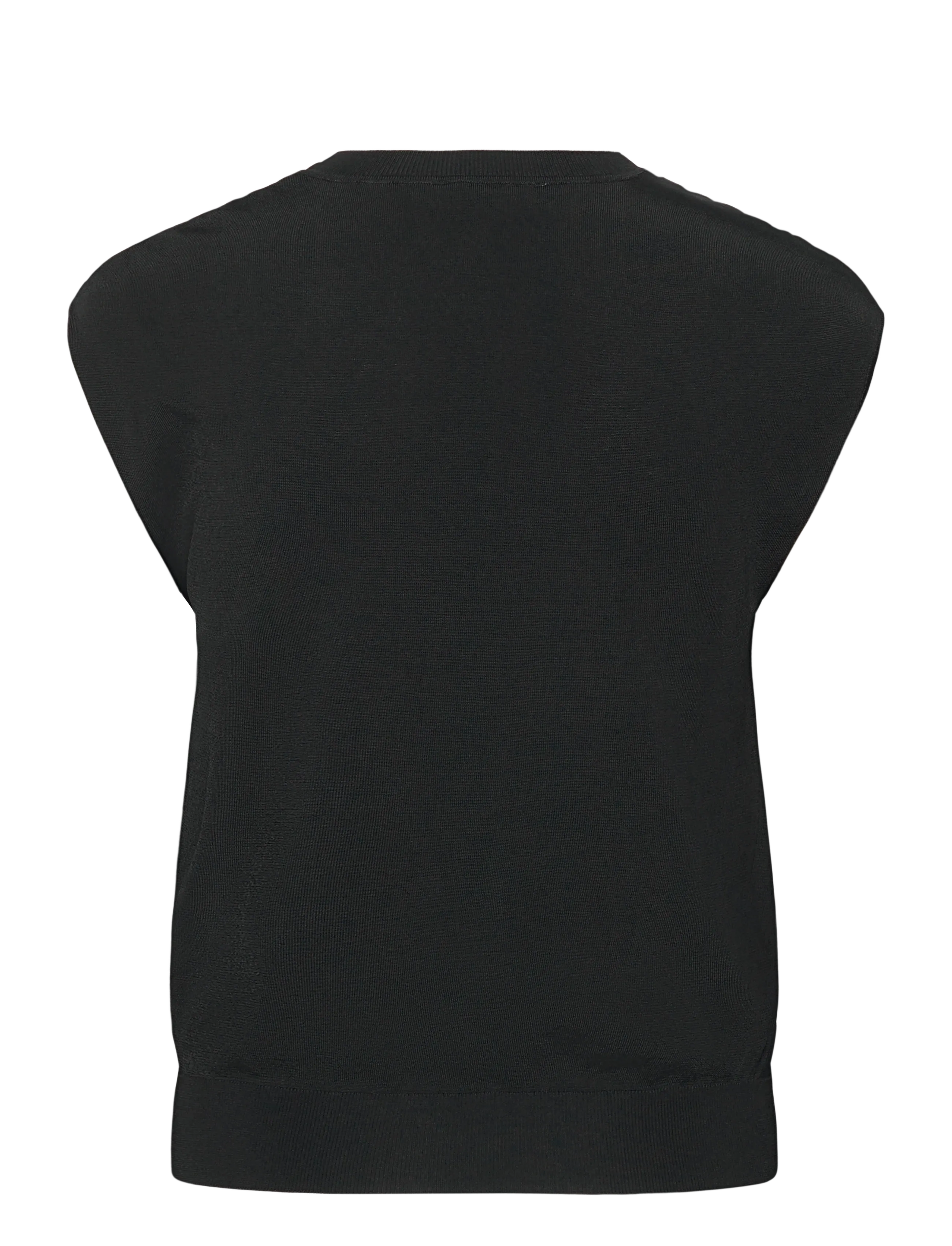 Mango - Short-sleeved sweater with metallic detail - Ærmeløse bluser - black - 2