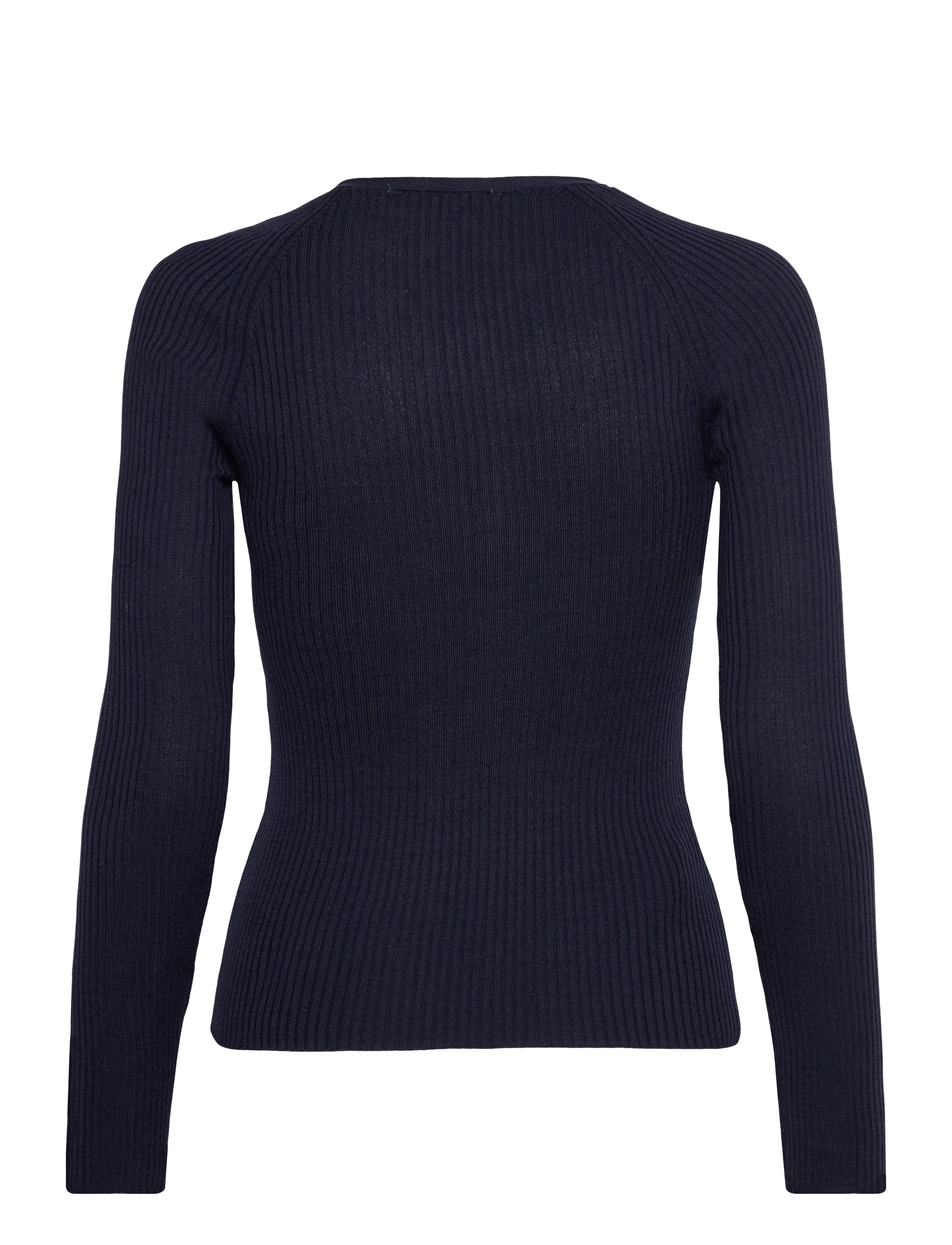 Mango - V-neck ribbed knit sweater - striktrøjer - navy - 2