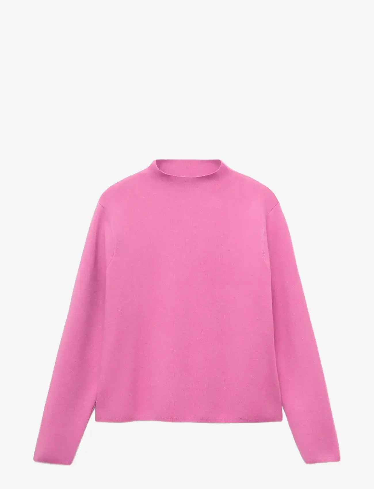 Mango - Knitted sweater with perkins neck - die niedrigsten preise - bright pink - 0