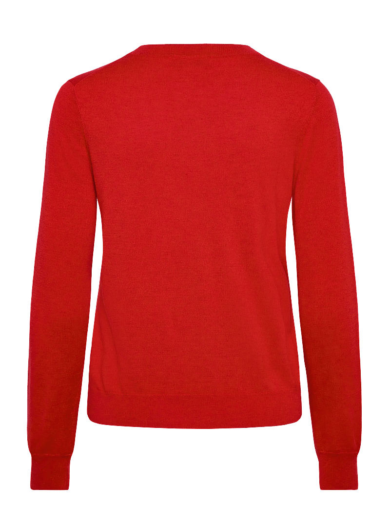 Mango - Fine-knit crew-neck sweater - stickade tröjor - dark orange - 1