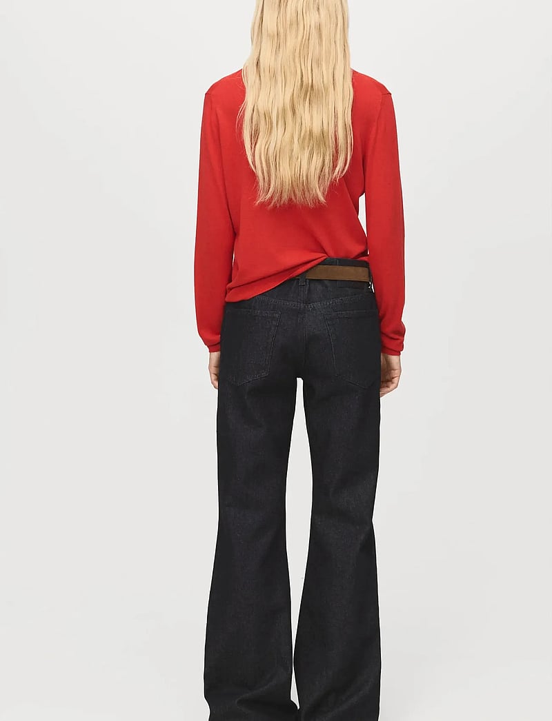Mango - Fine-knit crew-neck sweater - stickade tröjor - dark orange - 3