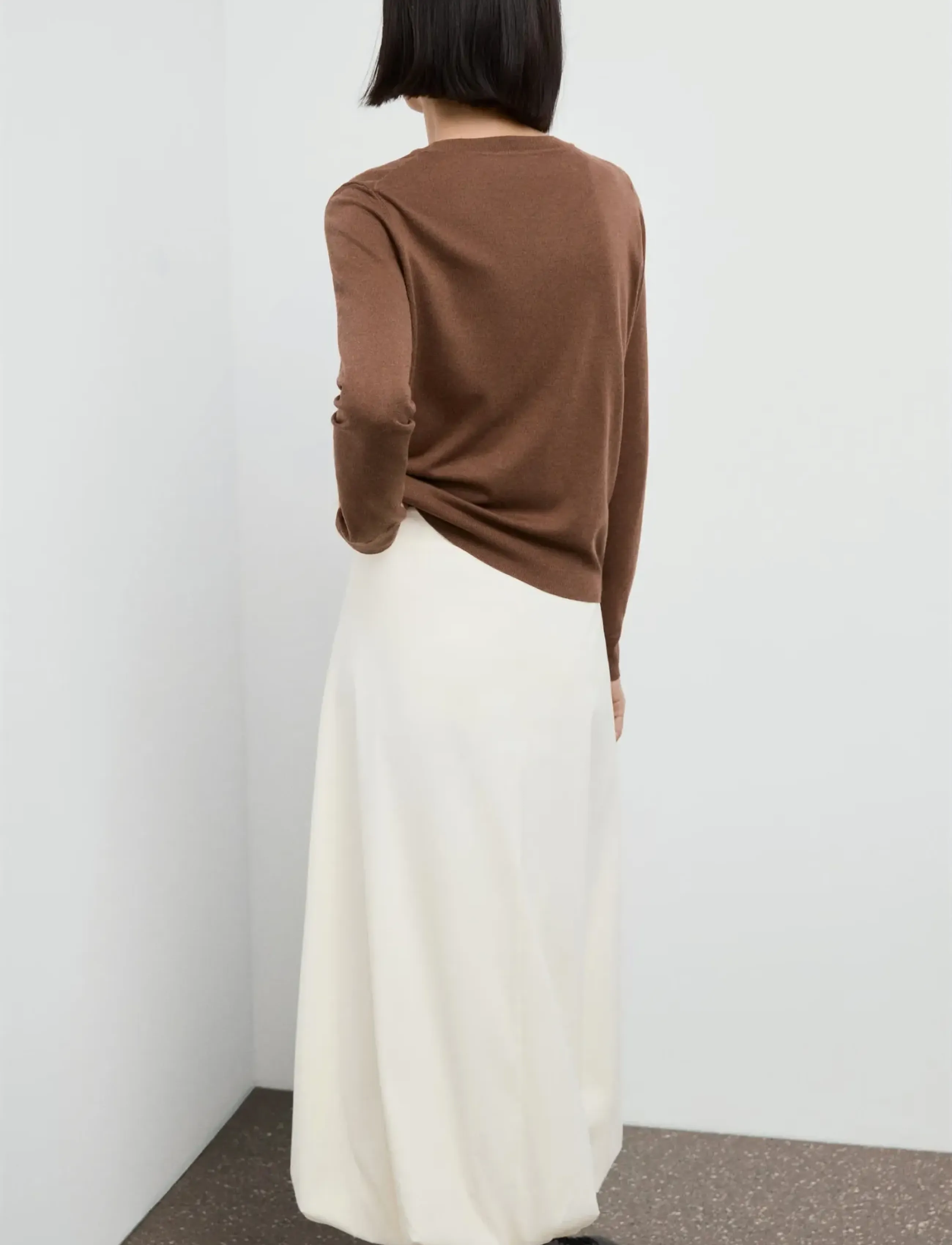 Mango - Fine-knit crew-neck sweater - alhaisimmat hinnat - medium brown - 2