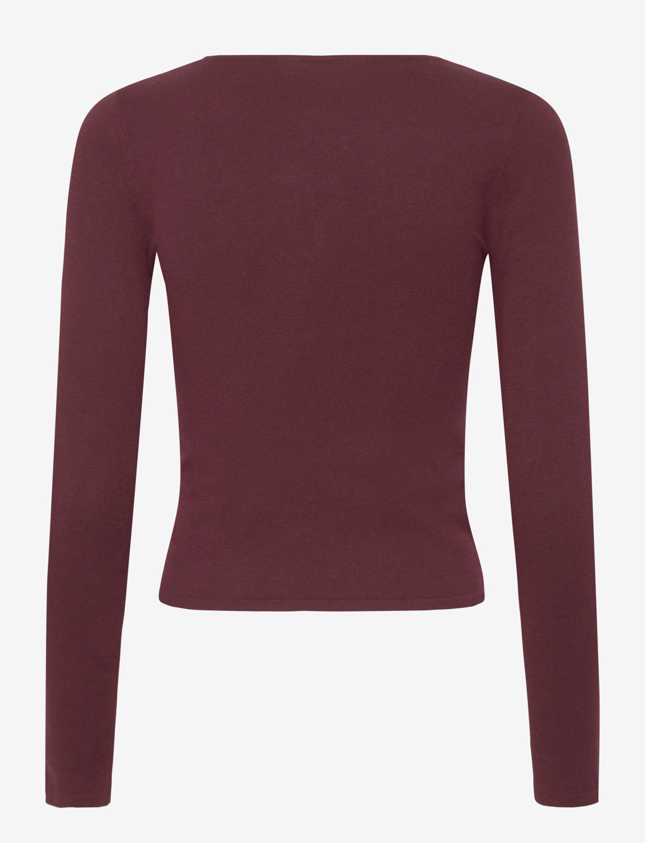 Mango - Long-sleeved fine-knit sweater - efterårstøj - dark red - 2