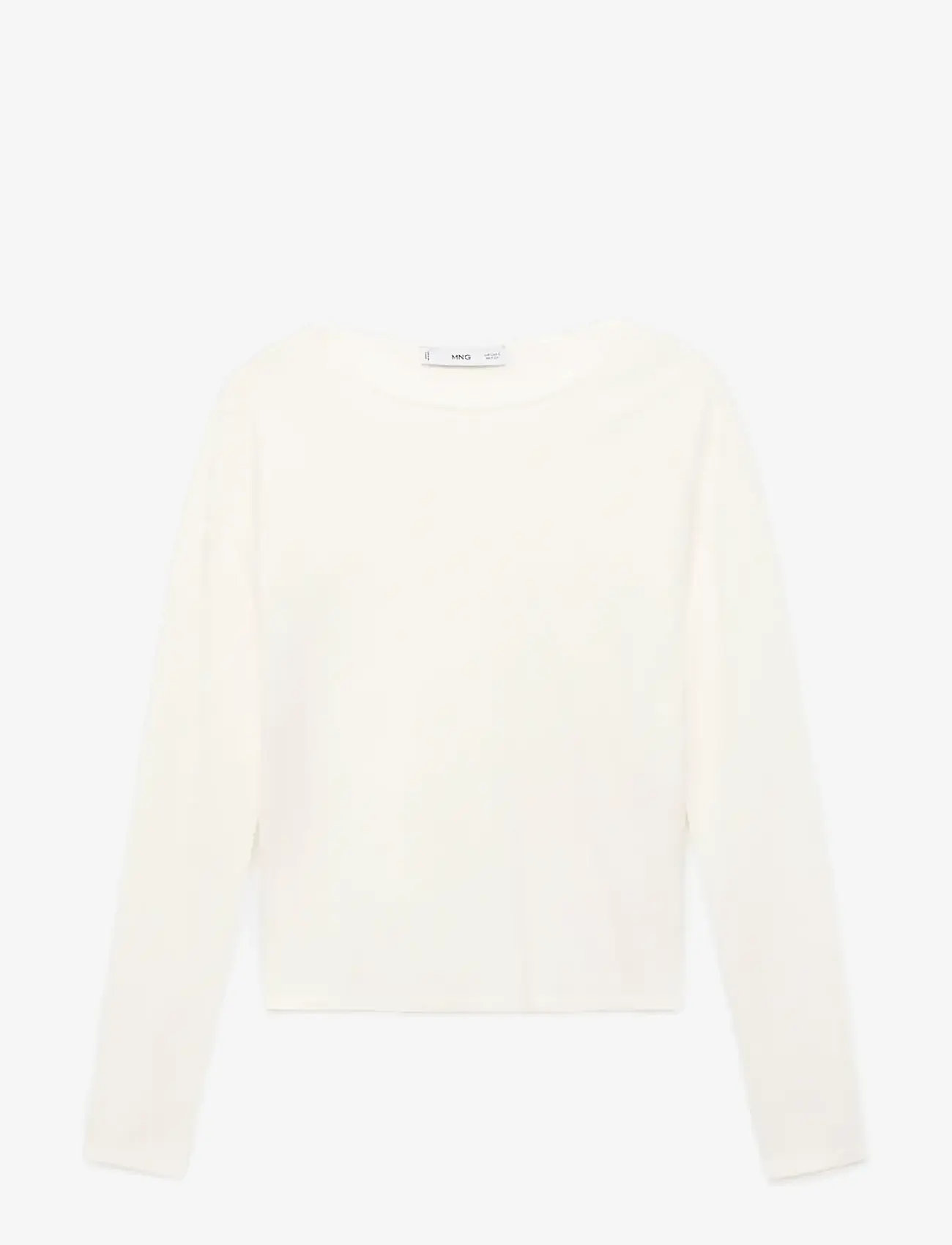 Mango - Long-sleeved fine-knit sweater - höstkläder - light beige - 1