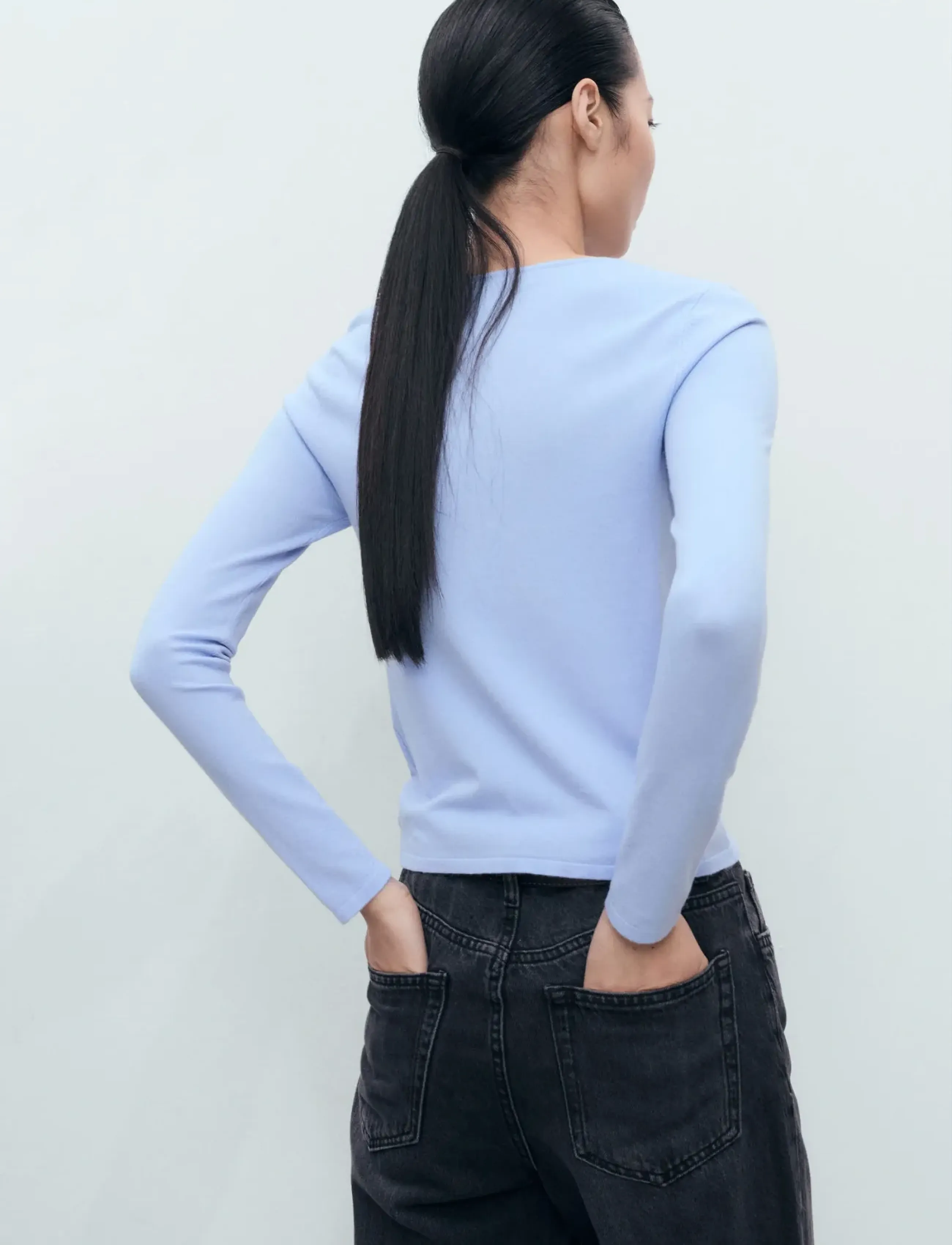 Mango - Long-sleeved fine-knit sweater - die niedrigsten preise - lt-pastel blue - 2