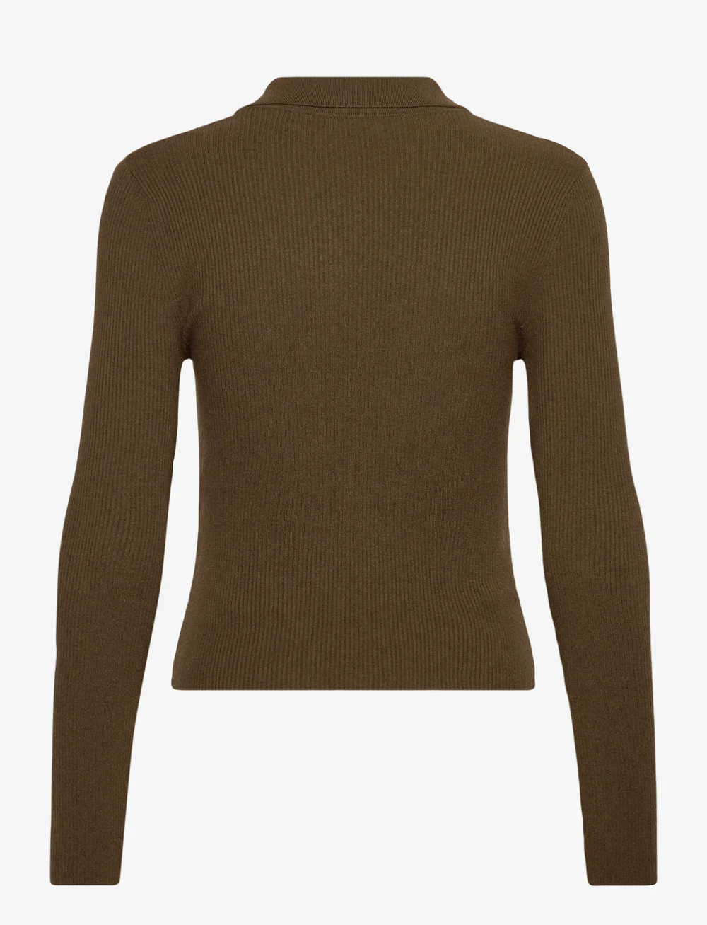 Mango - Polo-neck ribbed sweater - poloshirts - beige - khaki - 1