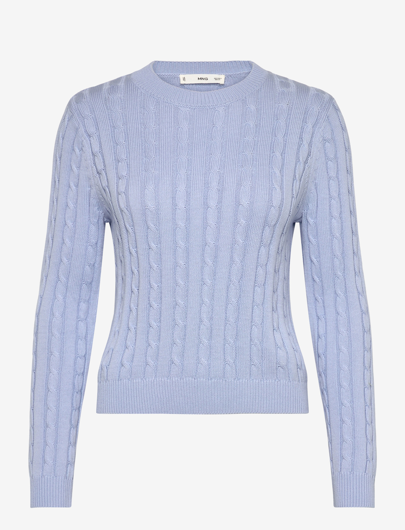 Mango - Braided knitted sweater - stickade tröjor - lt-pastel blue - 0