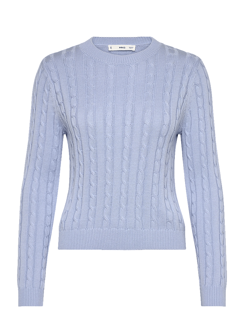 Mango - Braided knitted sweater - stickade tröjor - lt-pastel blue - 0