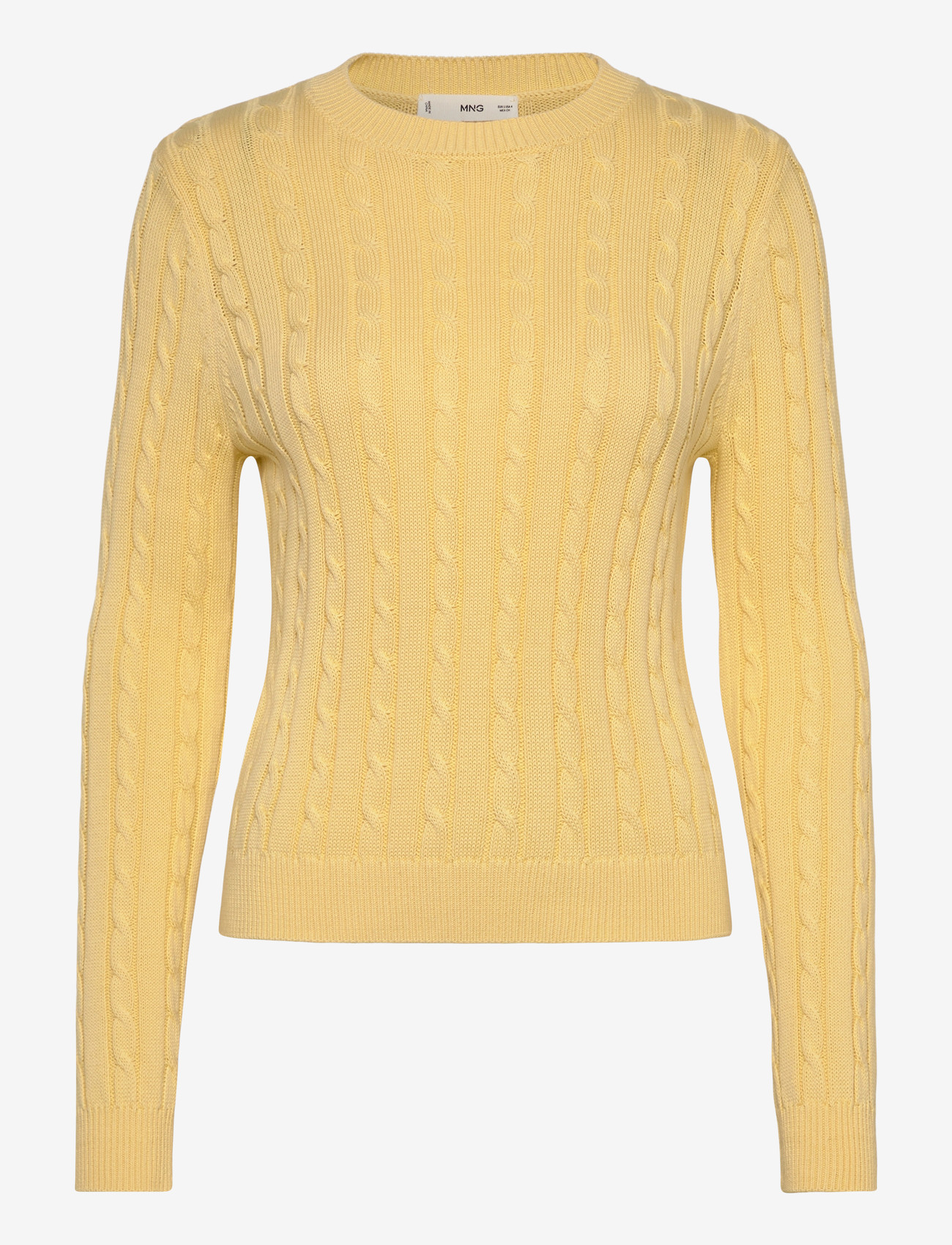 Mango - Braided knitted sweater - herbstliche kleidung - yellow - 0