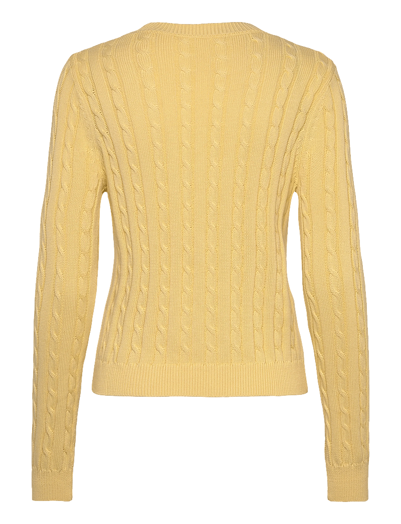 Mango - Braided knitted sweater - stickade tröjor - yellow - 1