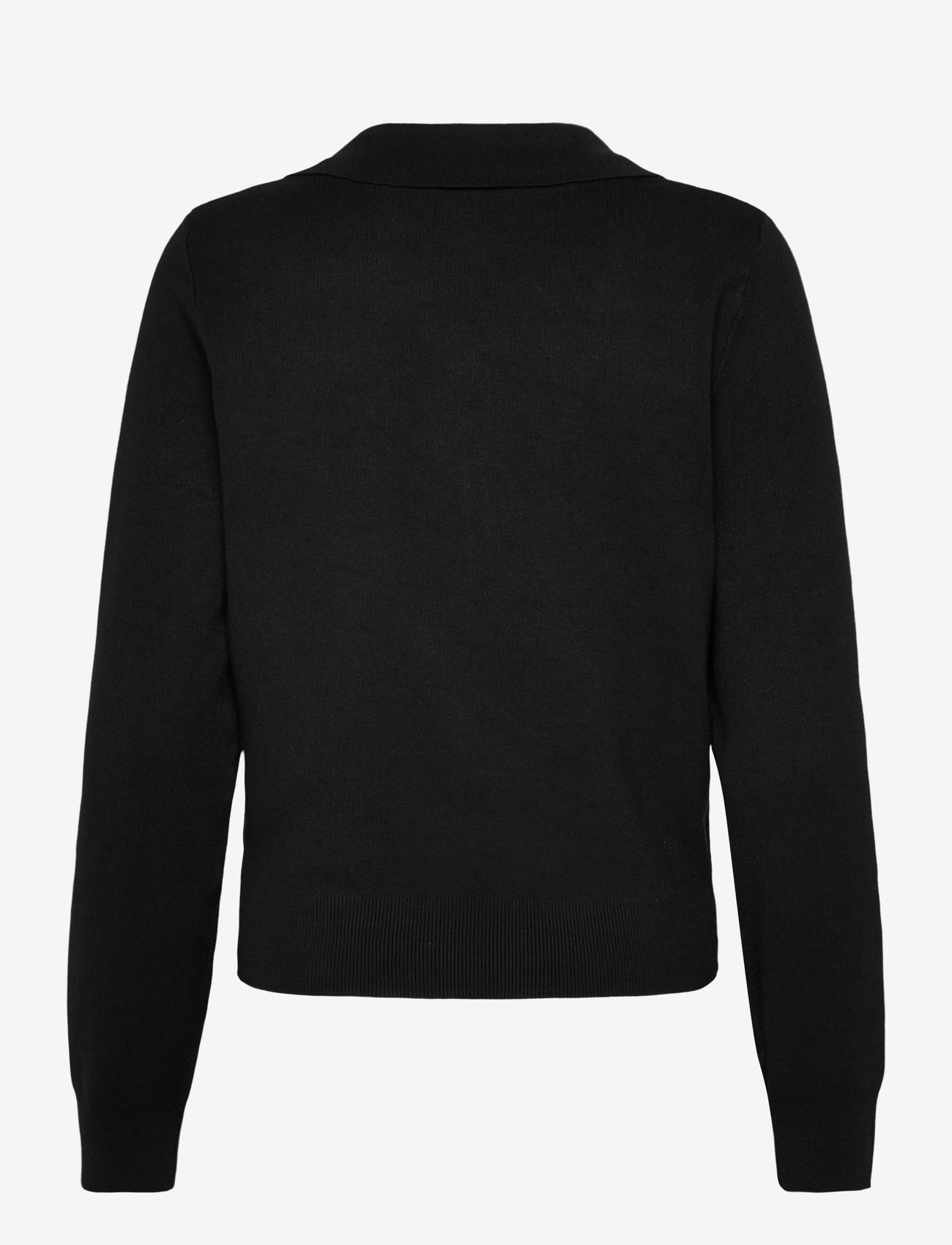 Mango - Fine-knit V-neck sweater - odzież - black - 1