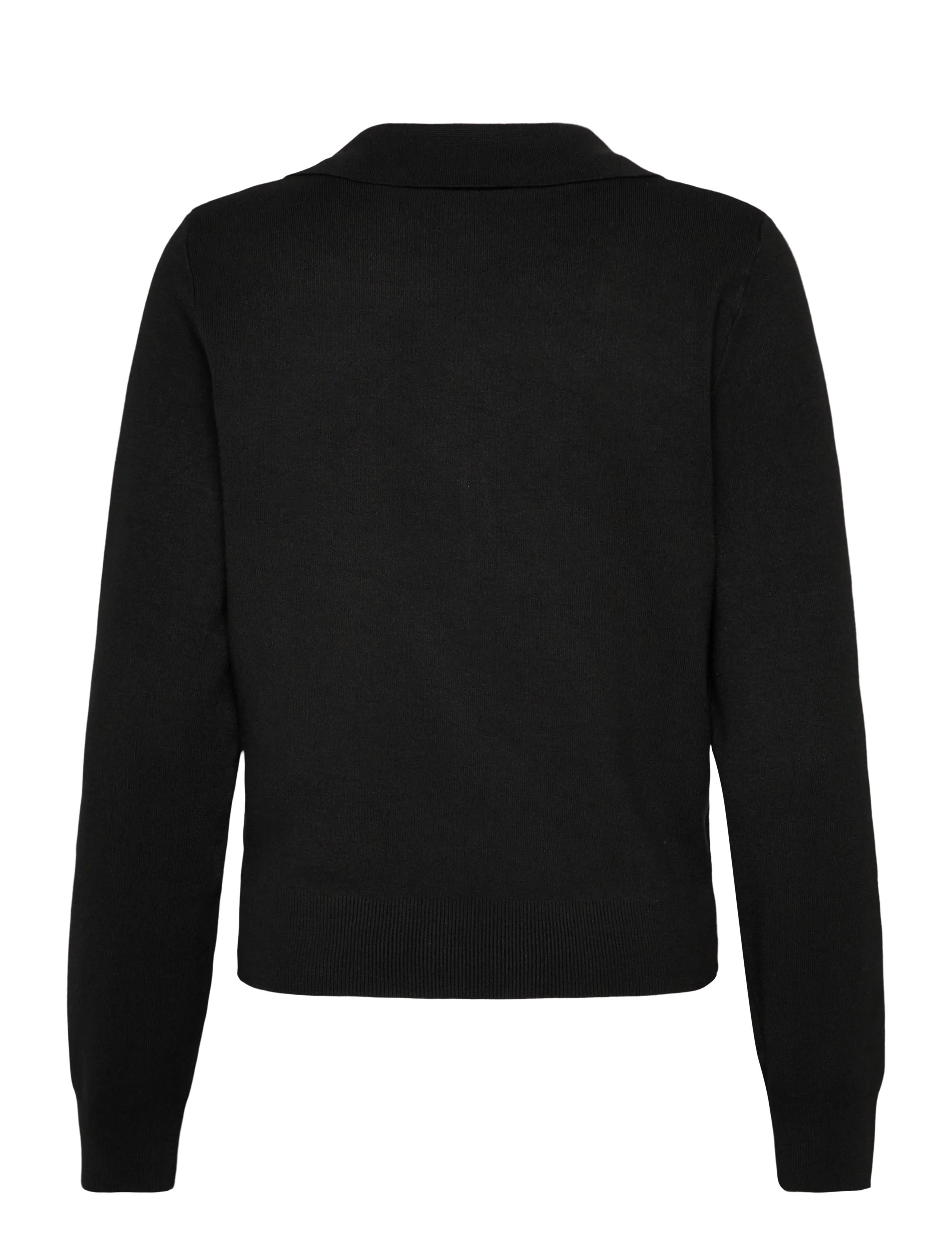 Mango - Fine-knit V-neck sweater - tröjor - black - 2
