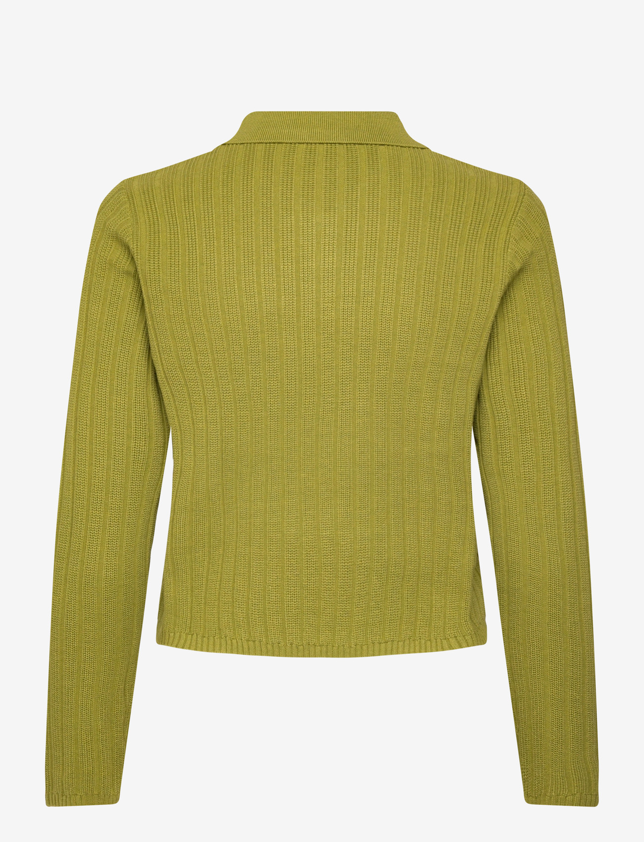 Mango - Polo-neck ribbed sweater - striktrøjer - green - 1