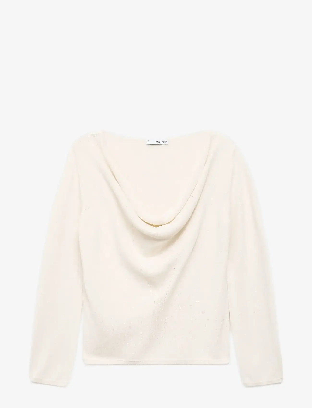 Mango - Draped-neck sweater - sügisesed riided - light beige - 0