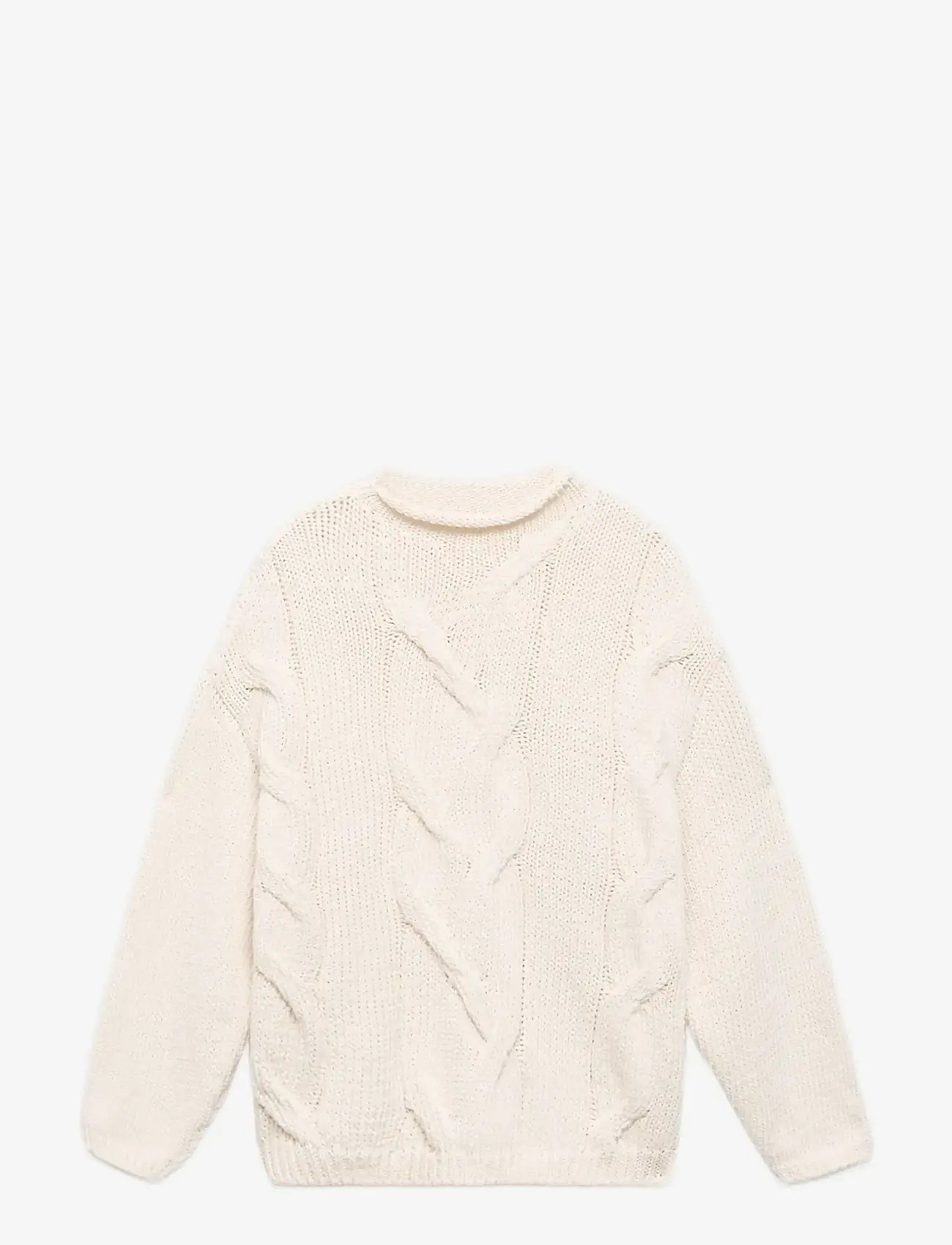 Mango - Oversized cable-knit sweater - efterårstøj - natural white - 0