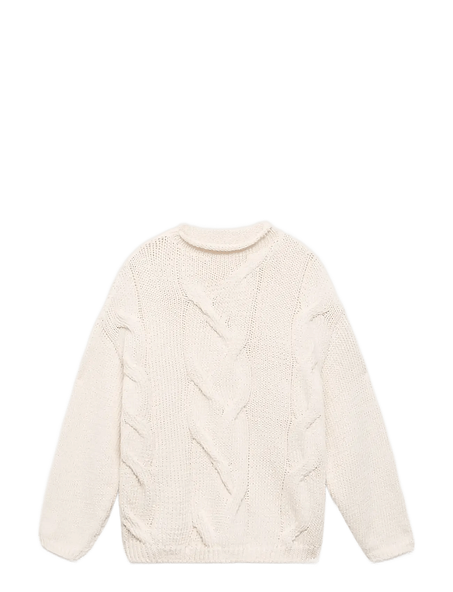 Mango - Oversized cable-knit sweater - striktrøjer - natural white - 1
