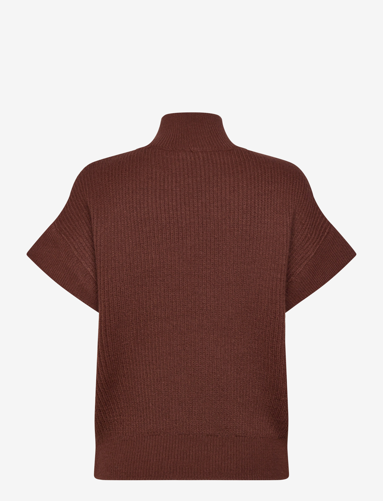 Mango - Perkins-neck short-sleeved sweater - sügisesed riided - brown - 1