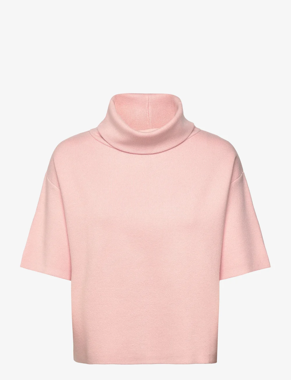 Mango - Short-sleeved turtleneck sweater - polotröjor - pink - 0