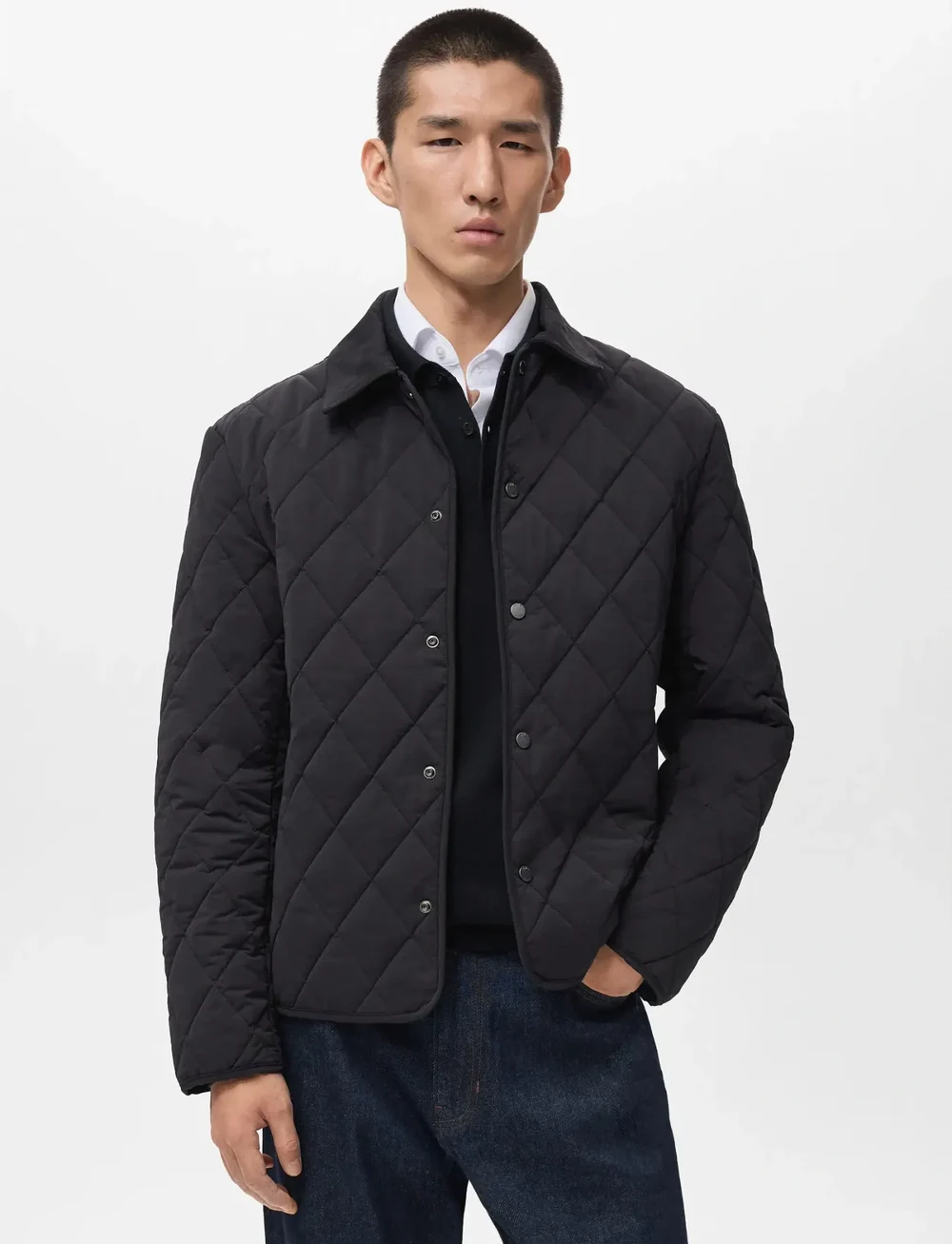 Mango - Quilted water repellent jacket - efterårsjakker - black - 0