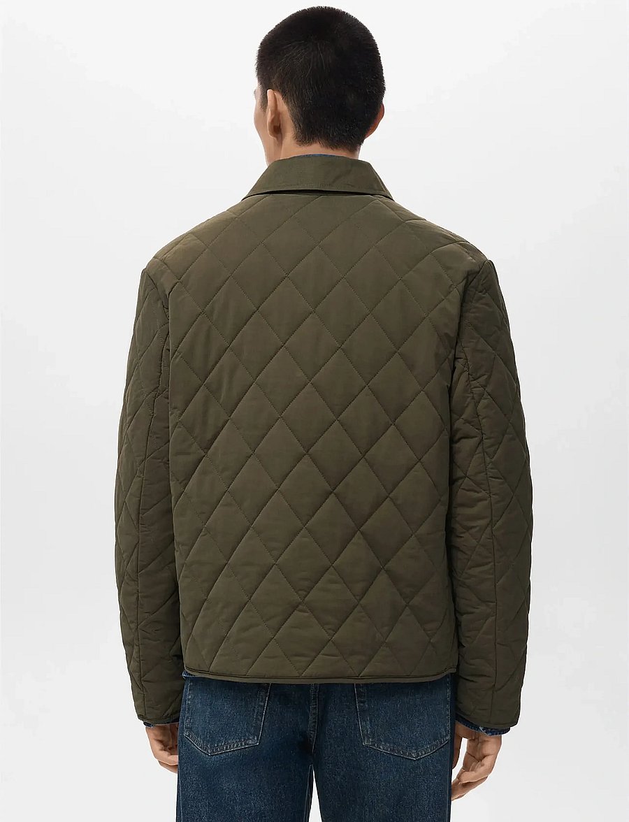 Mango - Quilted water repellent jacket - forårsjakker - dark green - 3
