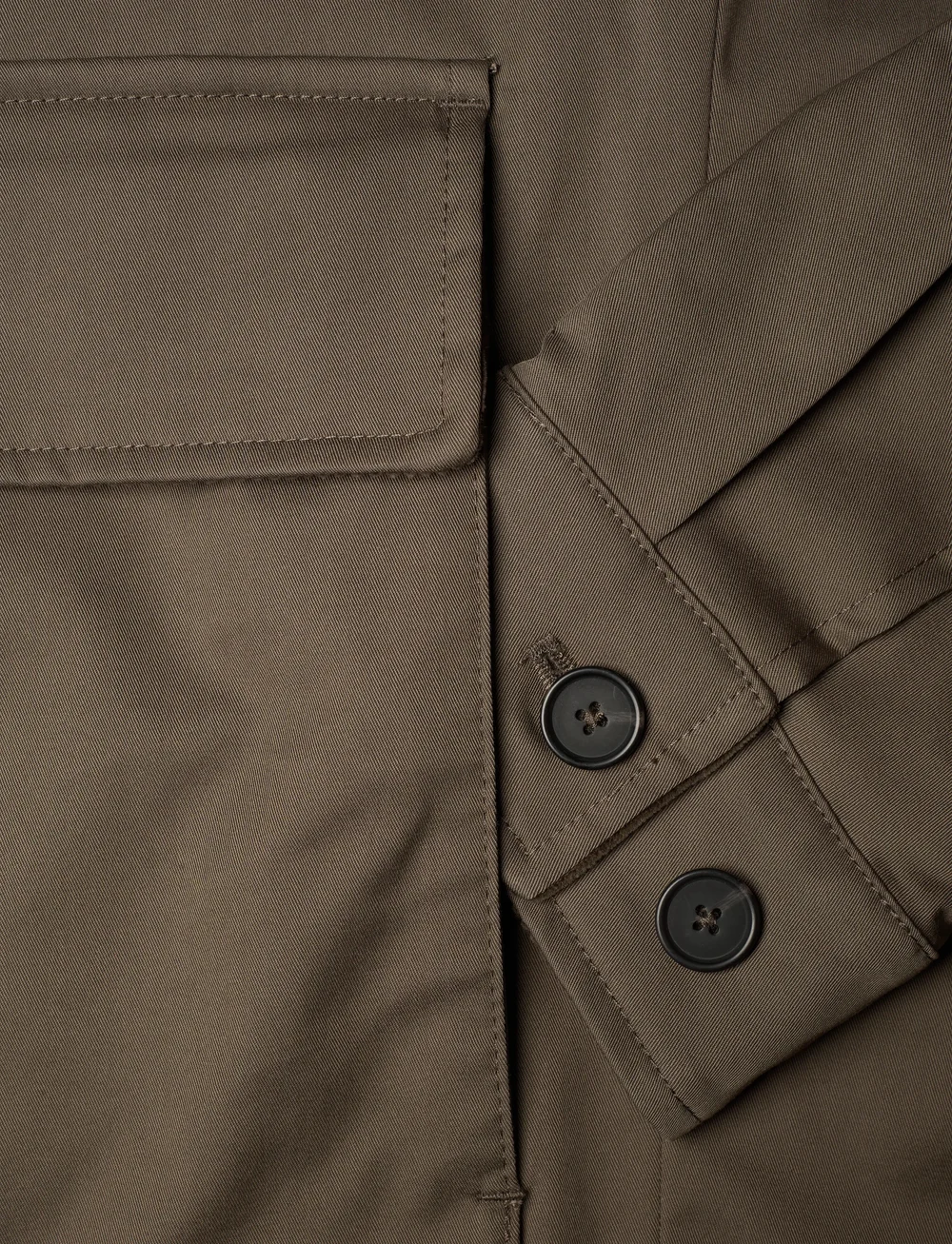 Mango - Water-repellent jacket with corduroy collar - efterårsjakker - dark green - 5