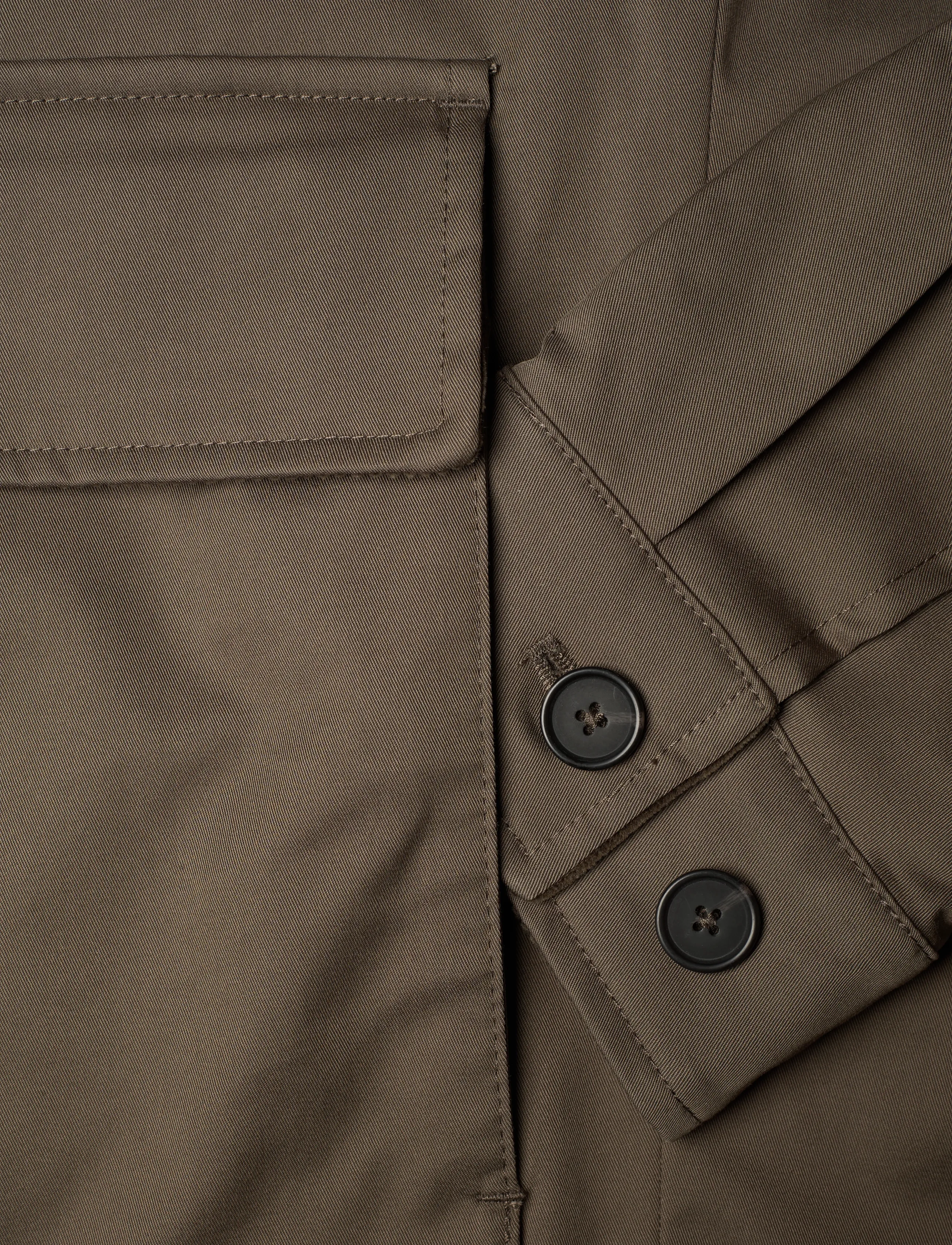 Mango - Water-repellent jacket with corduroy collar - forårsjakker - dark green - 5