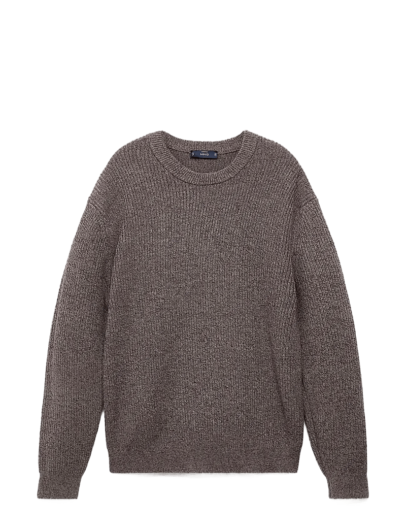 Mango - 100% cotton specked jersey - rund hals - dark red - 1