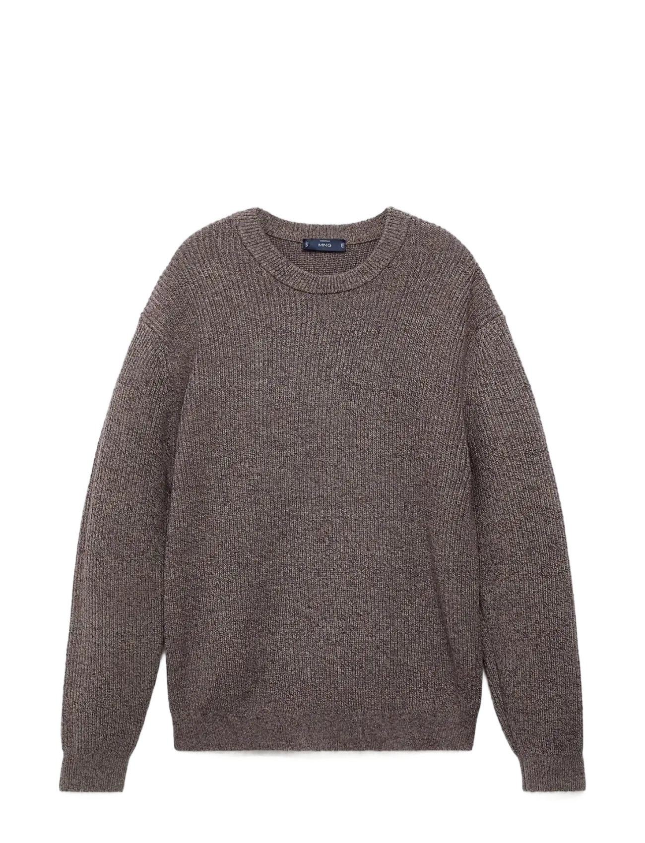 Mango 100% cotton specked jersey - Basic-Strickmode - DARK RED / brown