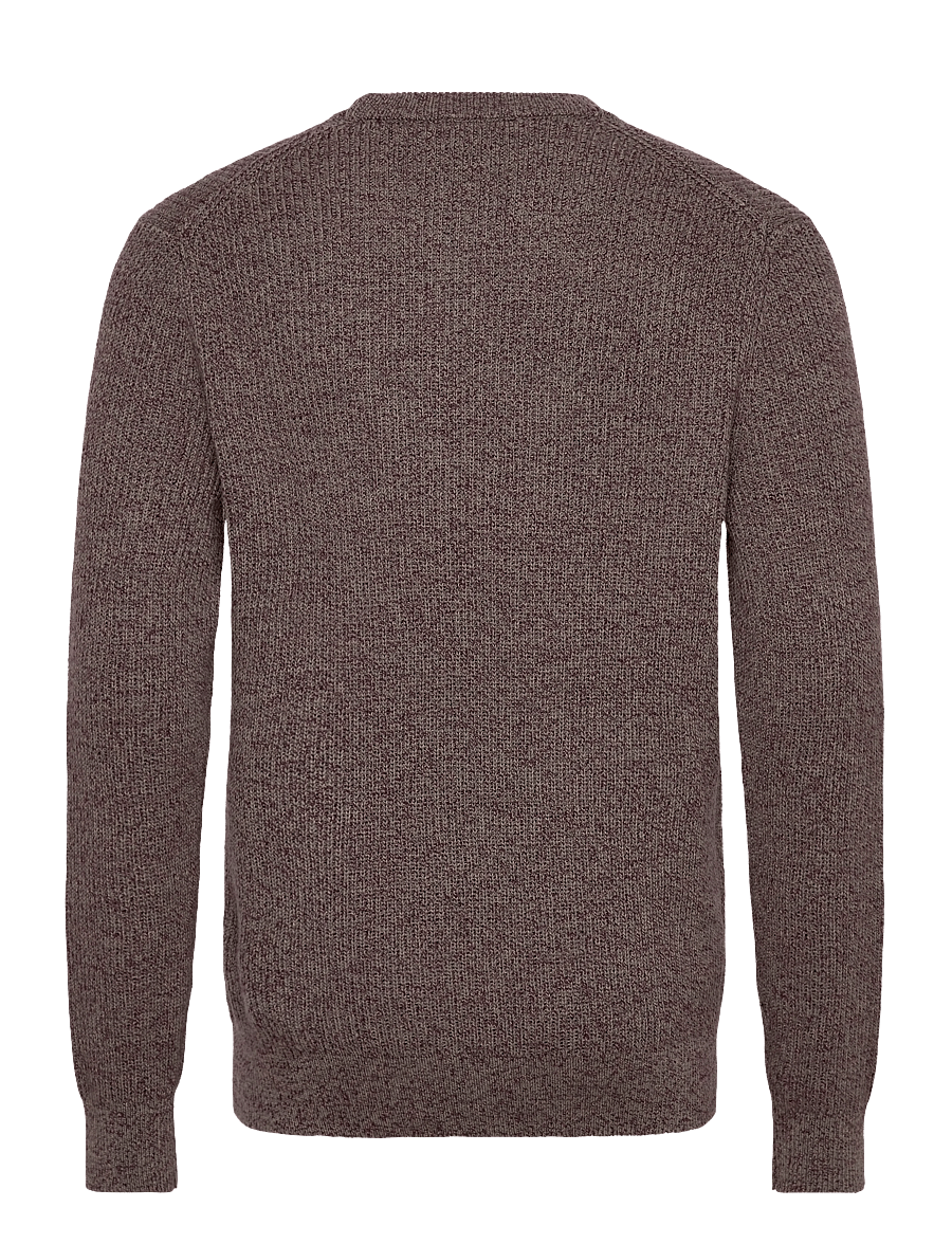 Mango - 100% cotton specked jersey - rund hals - dark red - 2