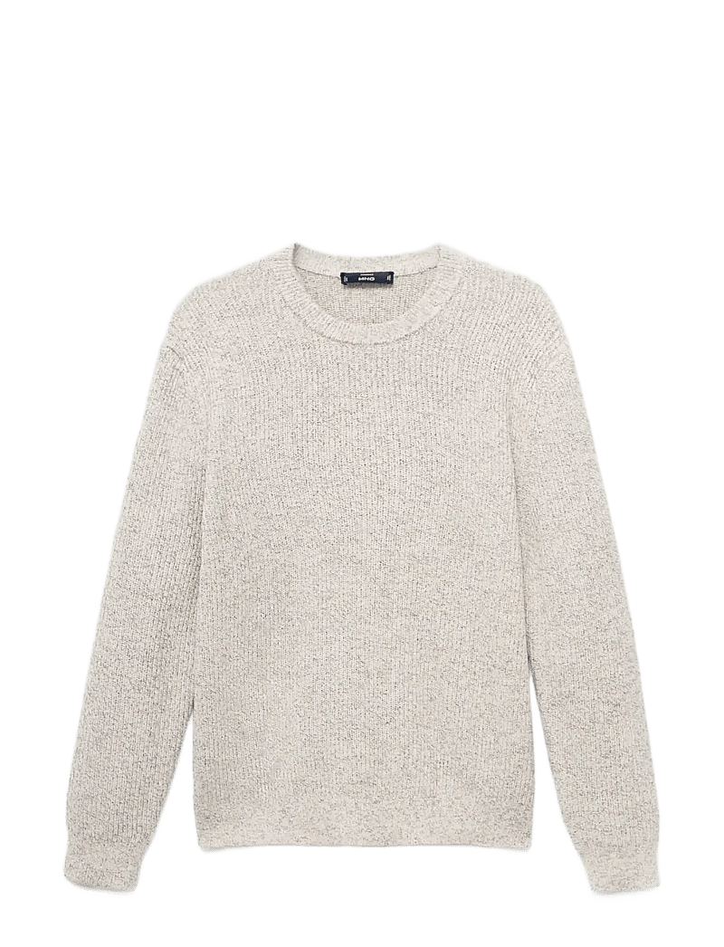 Mango - 100% cotton specked jersey - rundhals - natural white - 1