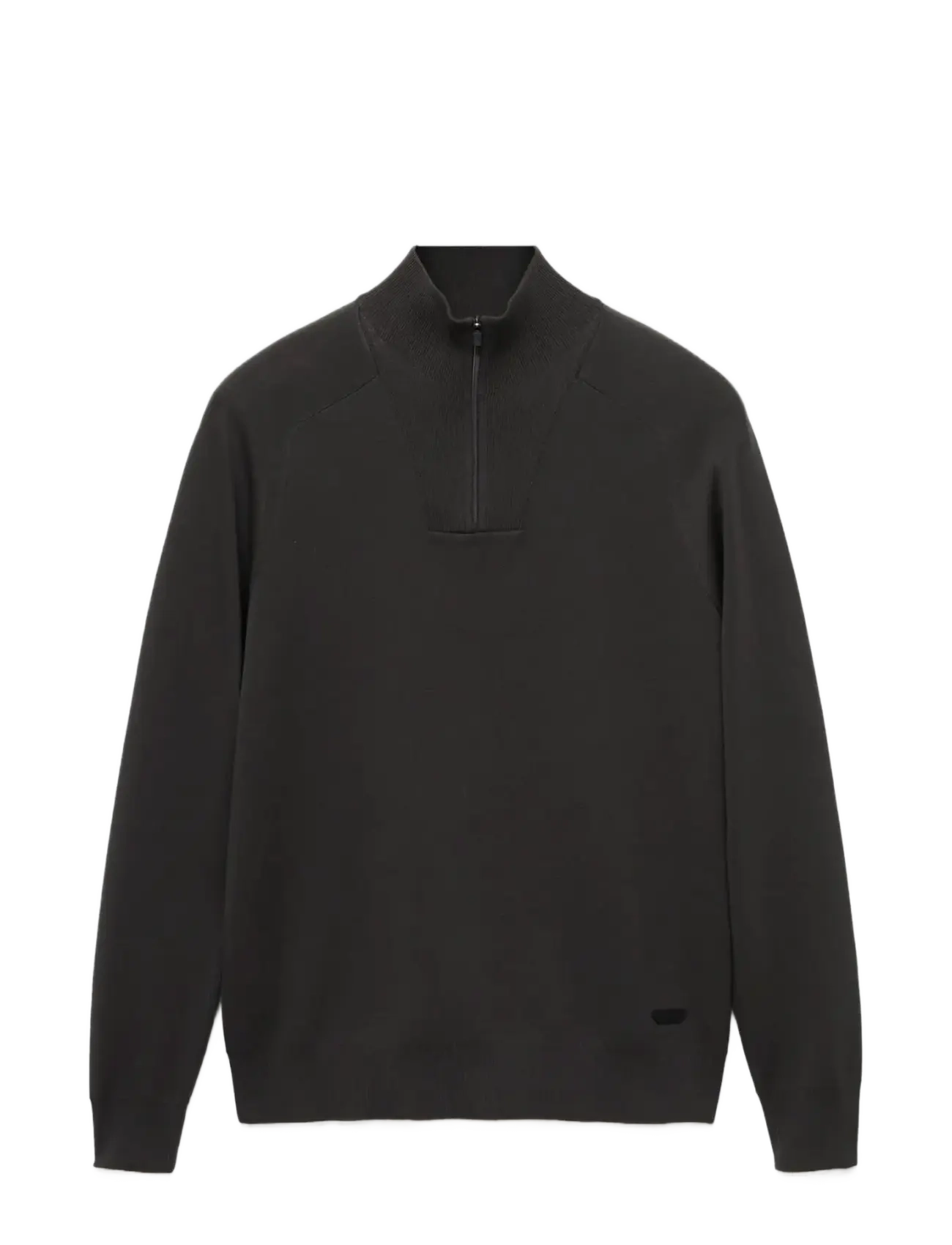 MANGO Breathable Zip-Neck Pullover Khaki - S - Herren