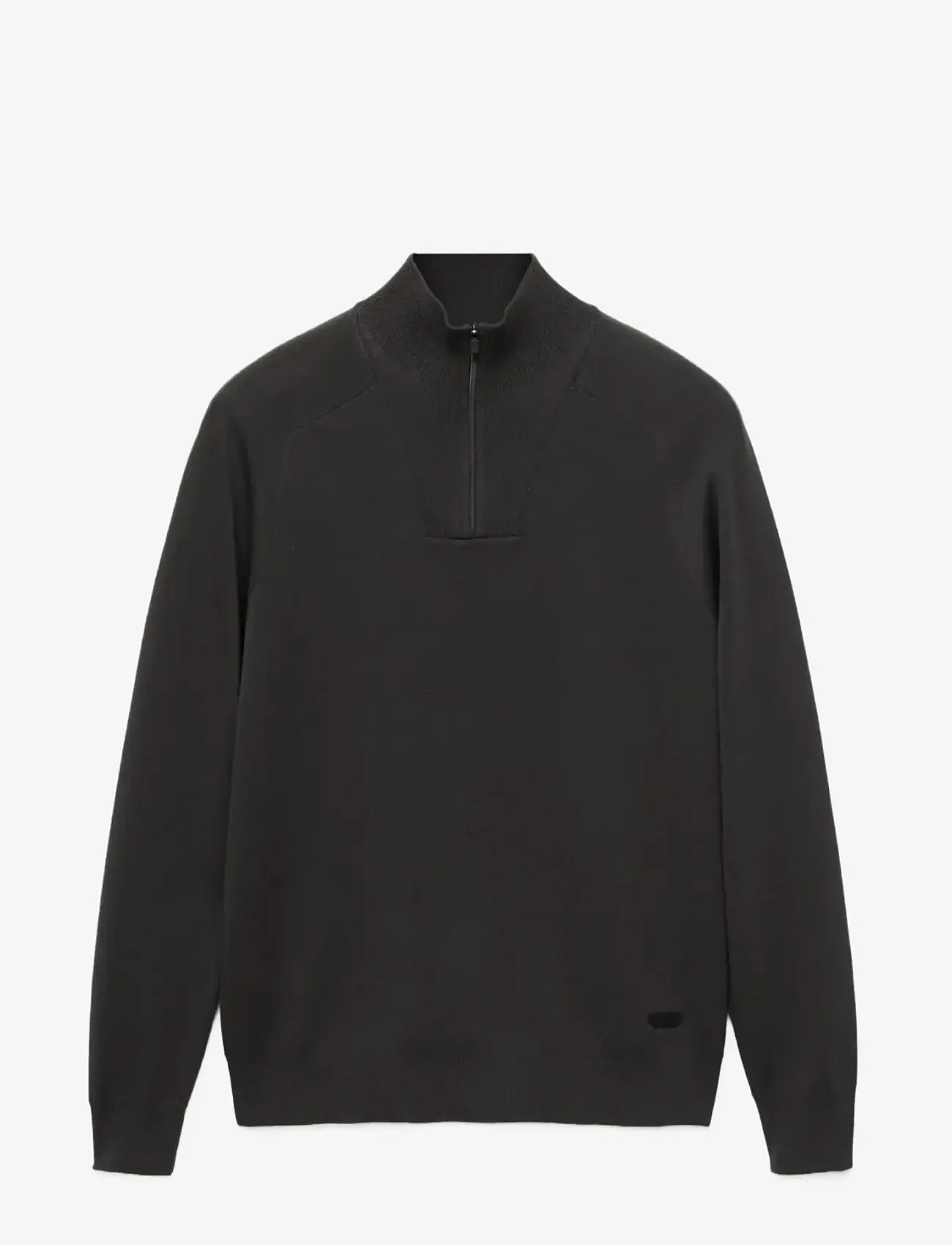 Mango - Breathable zip-neck sweater - efterårstøj - dark green - 0