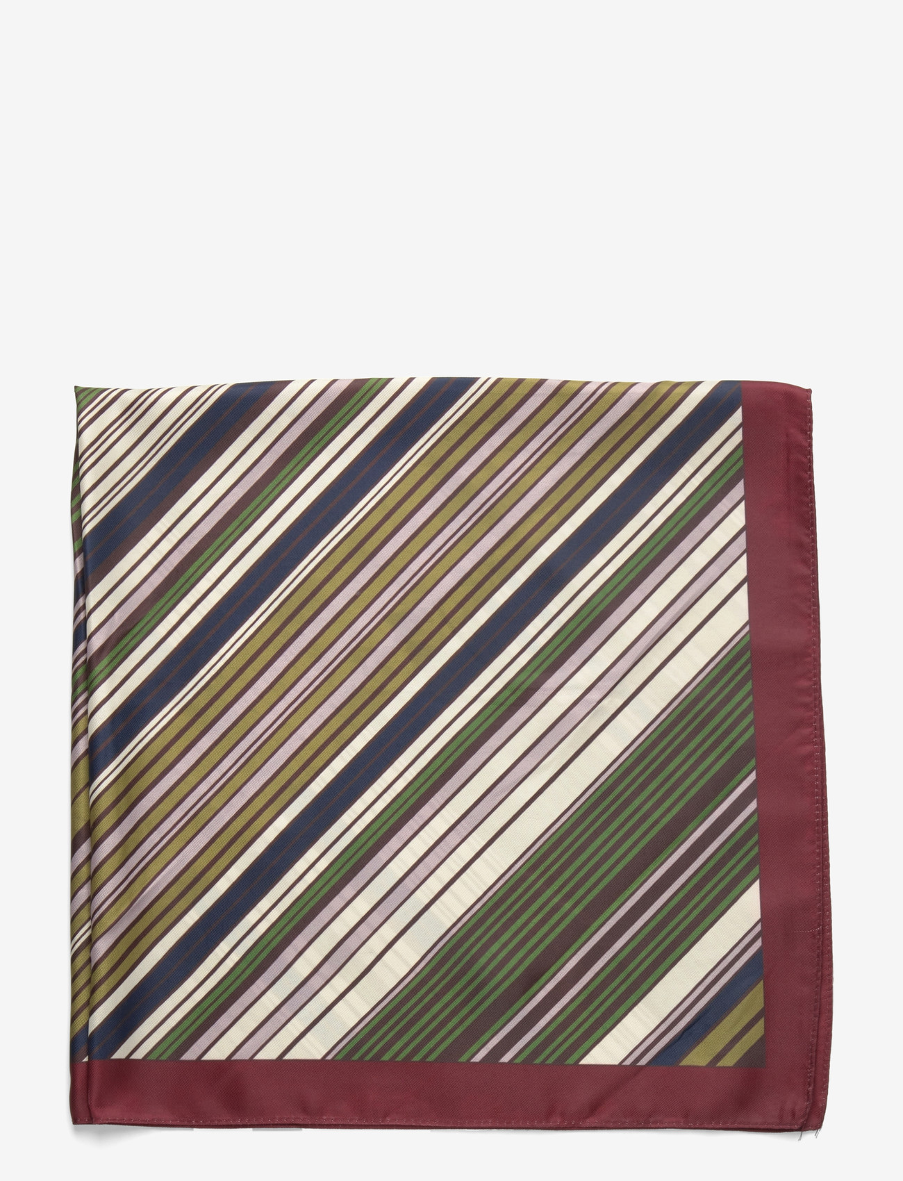 Mango - Striped satin scarf - medium green - 2