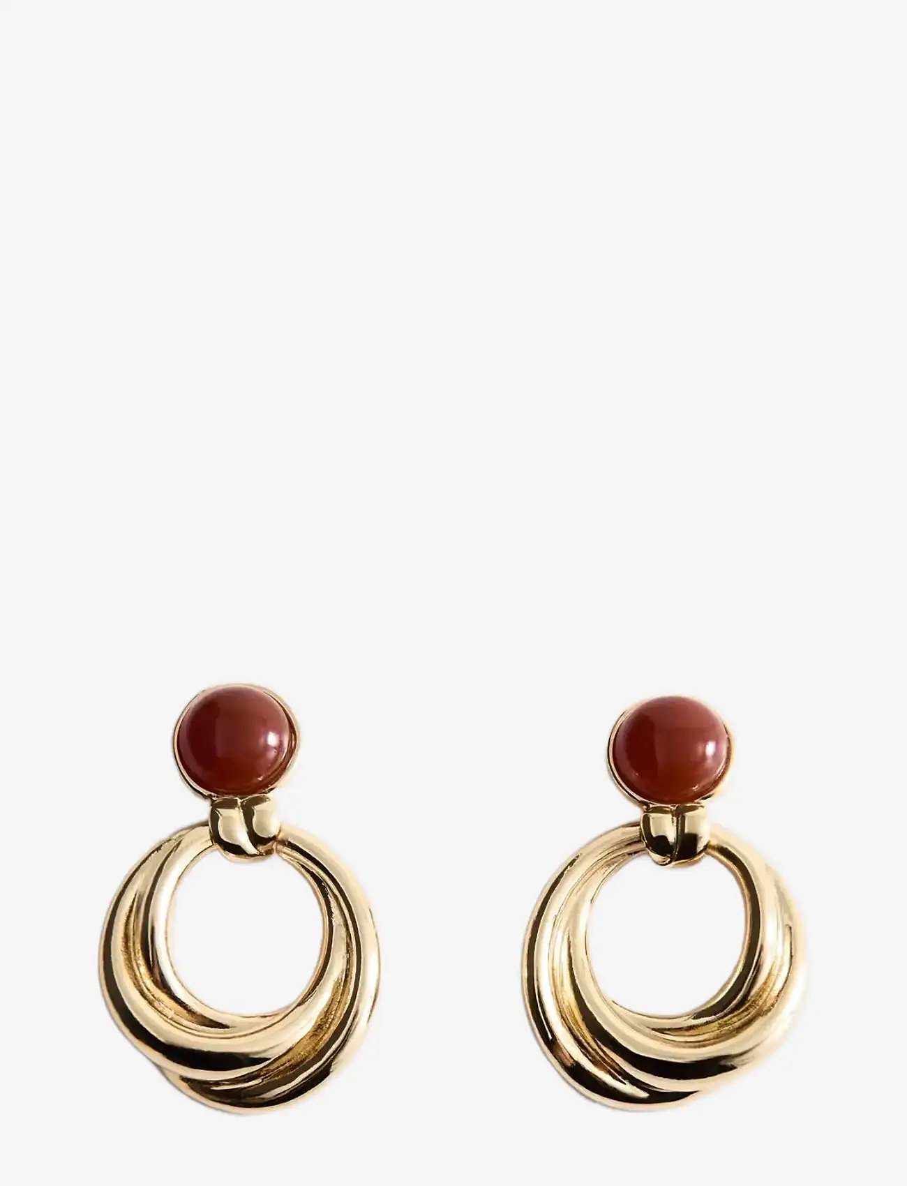 Mango - Mixed hoop earrings - studs örhängen - gold - 1