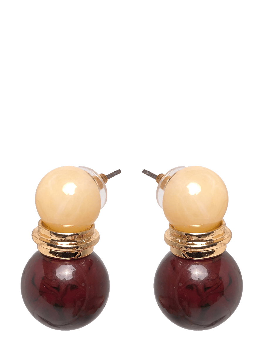 Mango - Combined bead earrings - studs örhängen - brown - 1